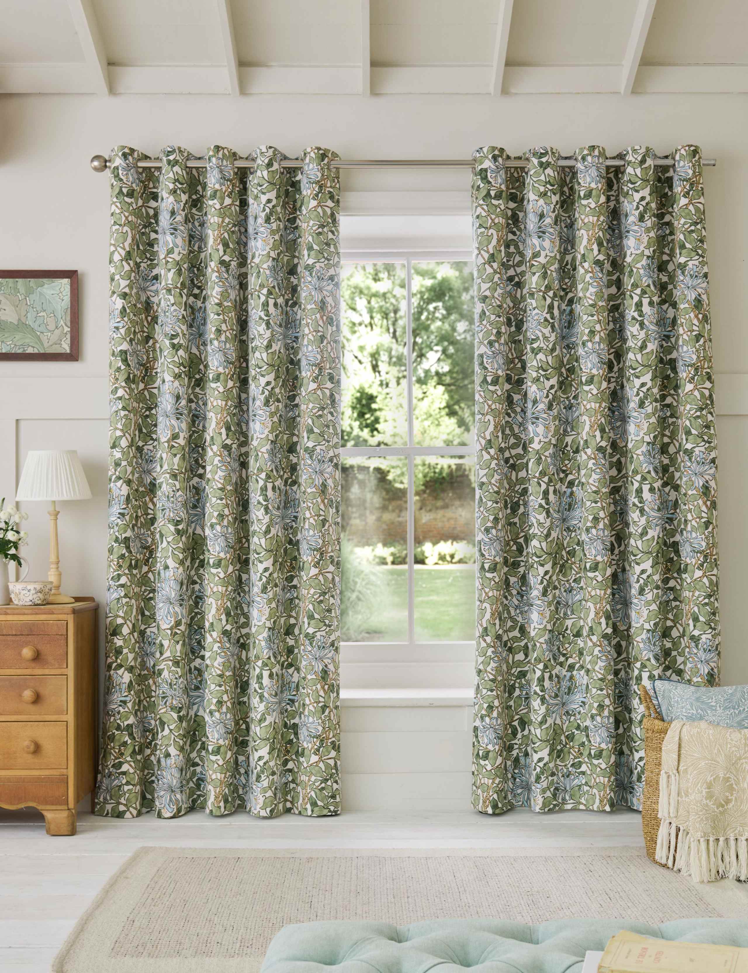 Honeysuckle Pure Cotton Blackout Curtains 1 of 3