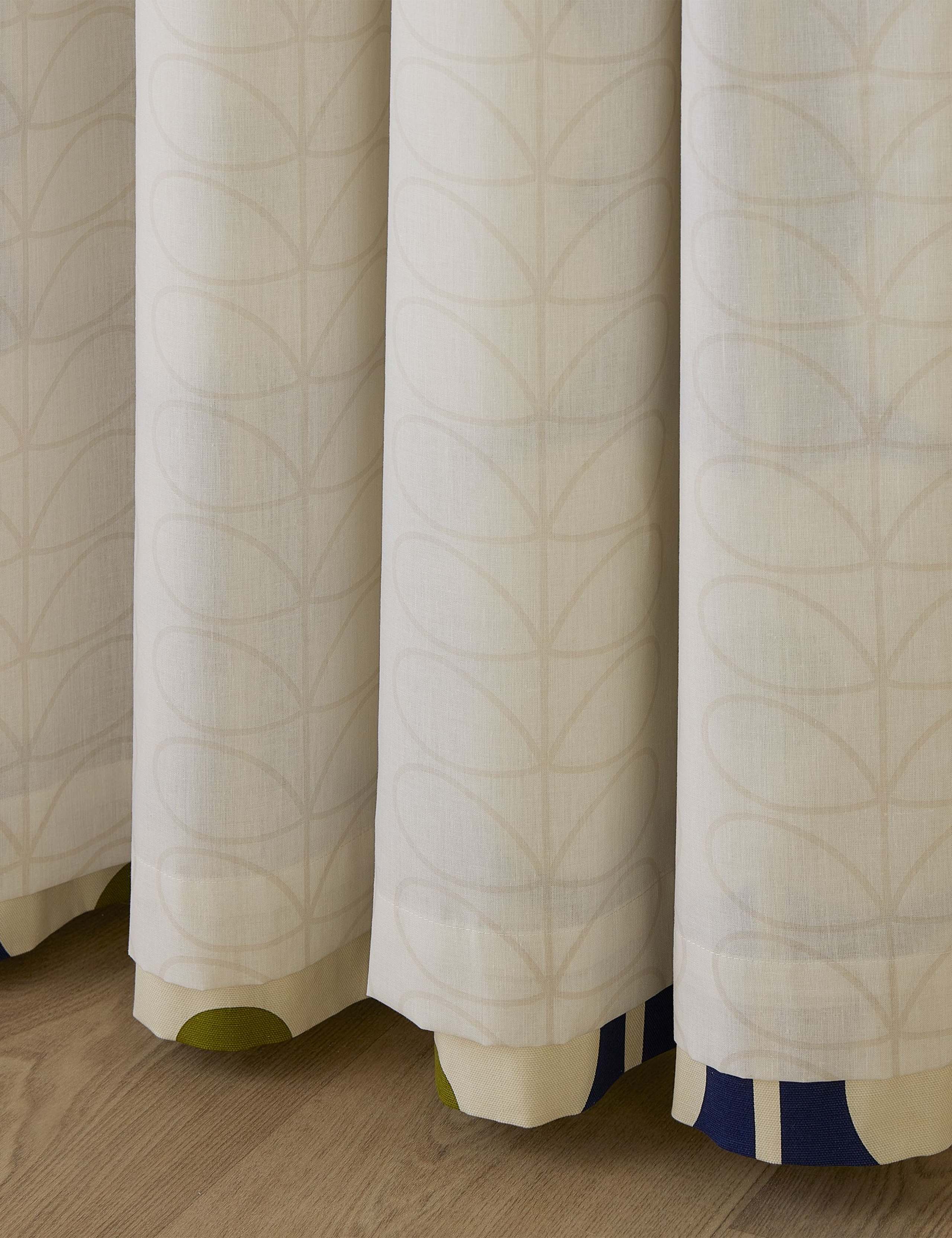 Abacus Flower Pure Cotton Eyelet Curtains 3 of 3