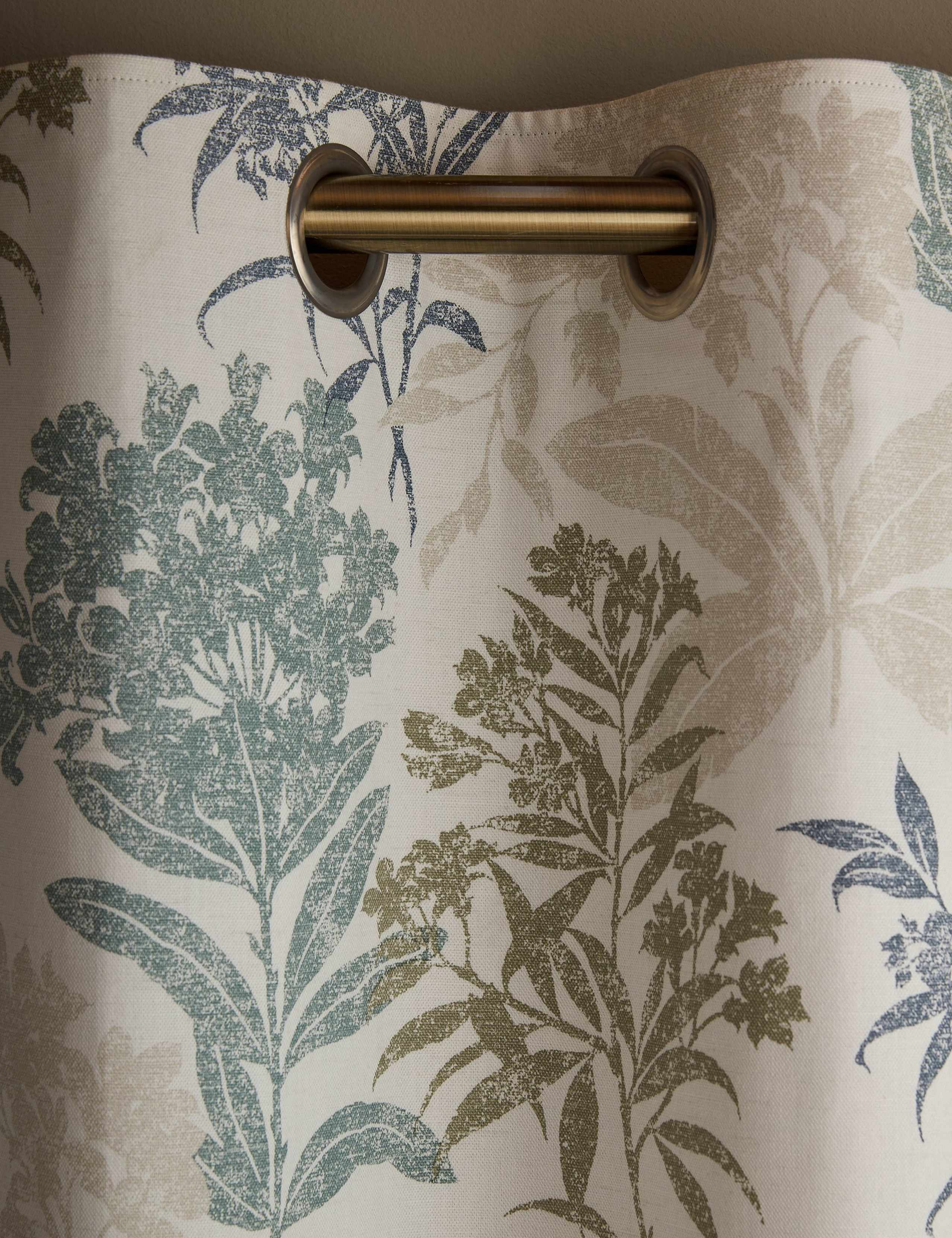 Tenby Pure Cotton Eyelet Blackout Curtains 4 of 4