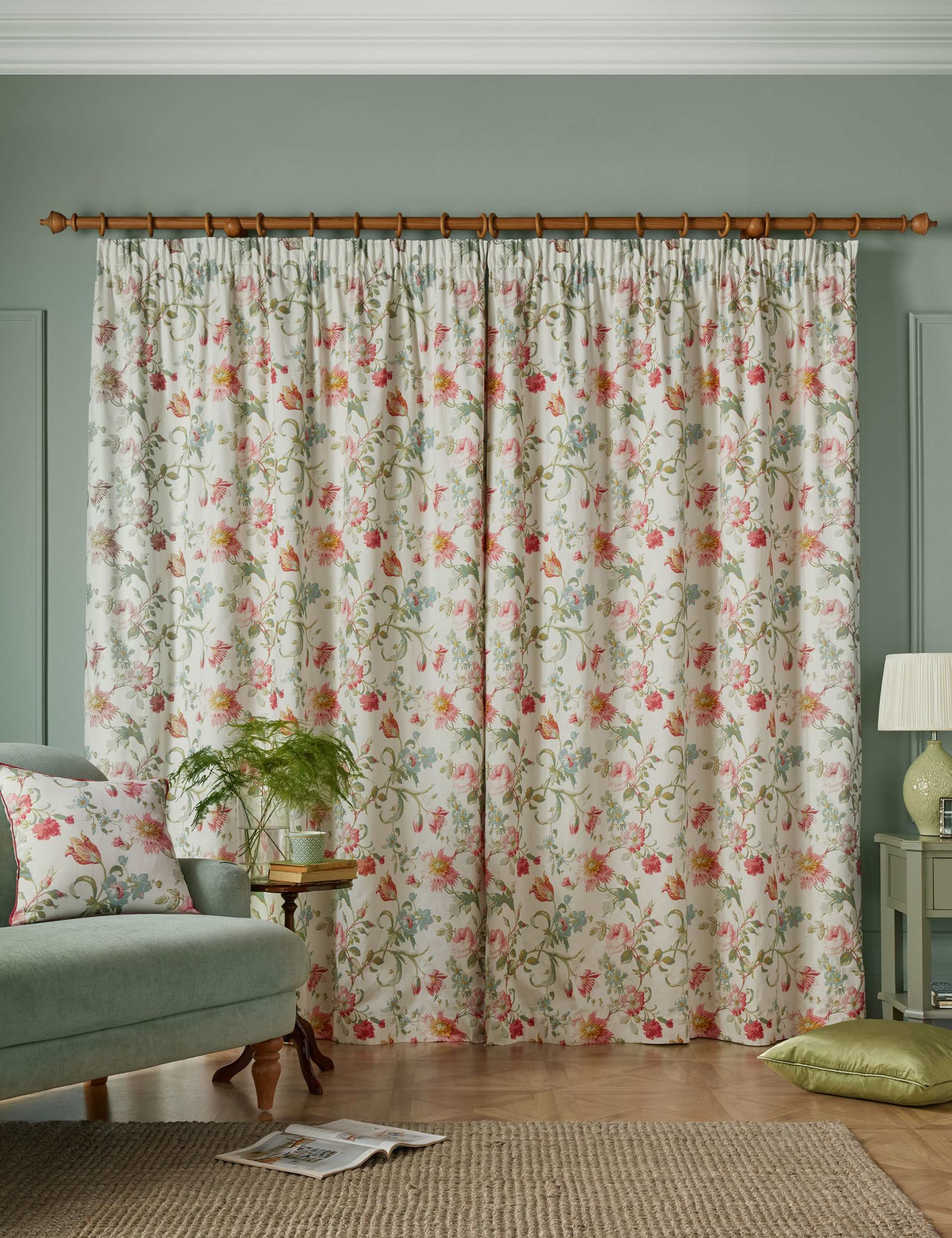 Rosalind Cotton Rich Pencil Pleat Curtains 2 of 4