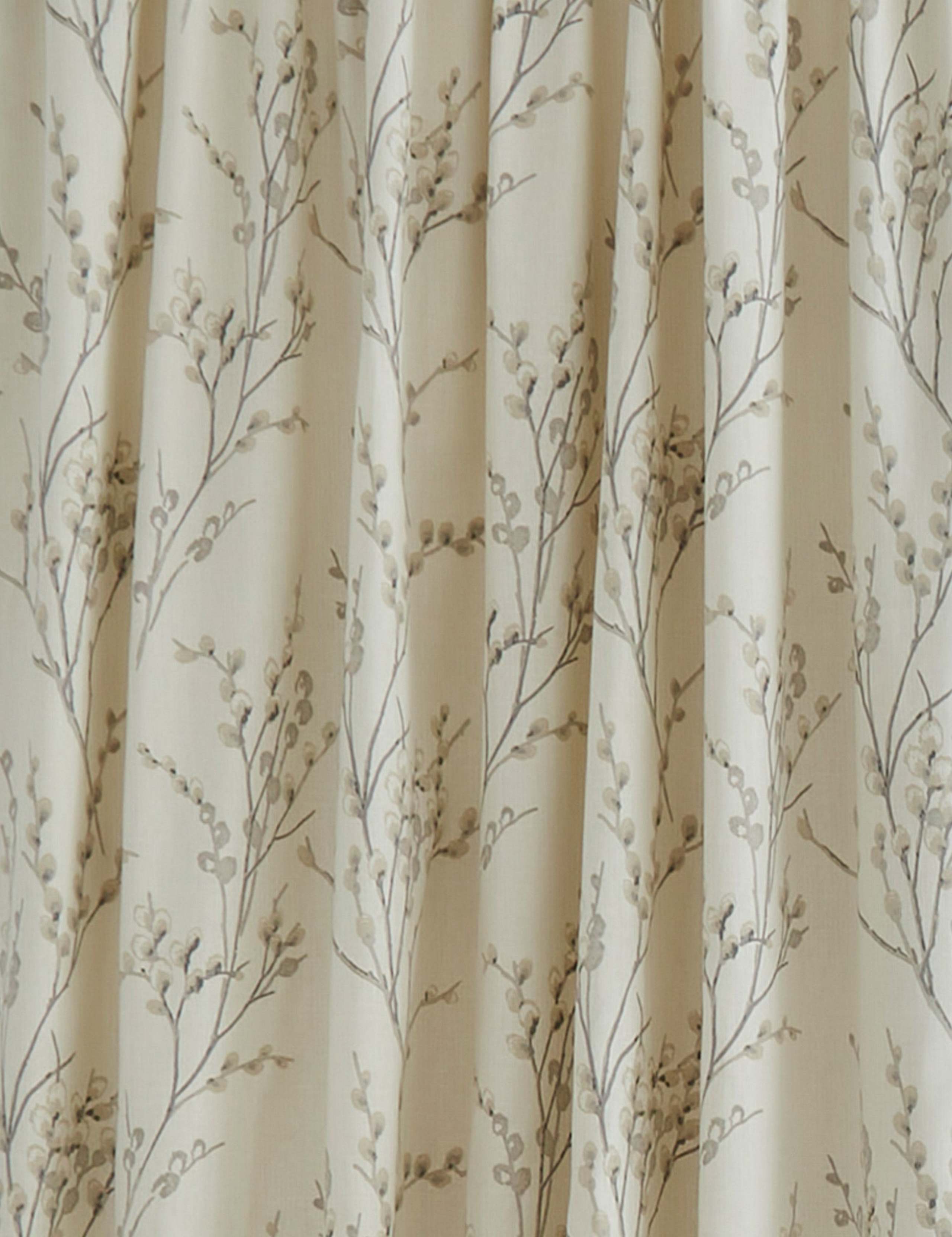Pure Cotton Pussy Willow Pencil Pleat Curtains 2 of 3