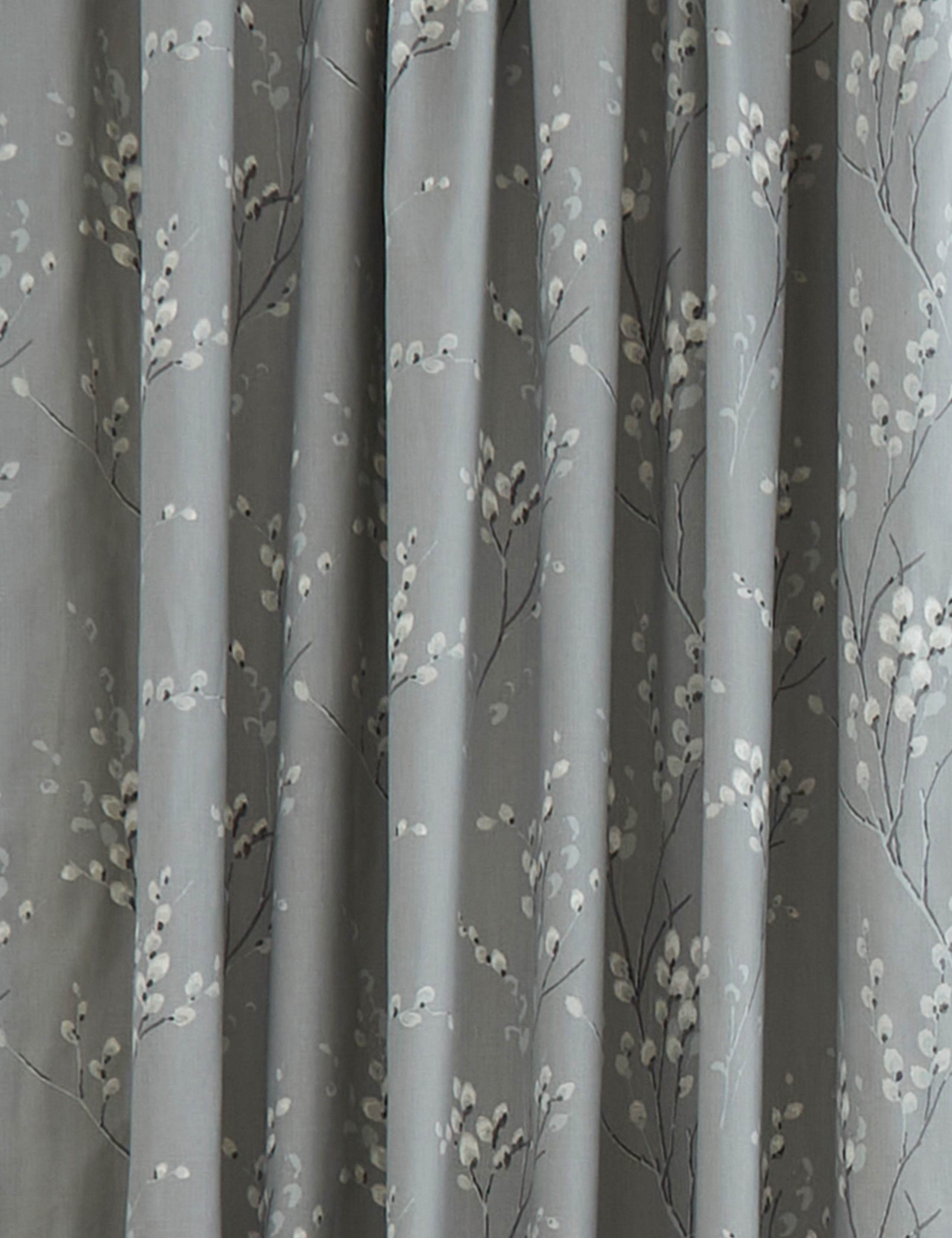 Pussy Willow Pure Cotton Pencil Pleat Curtains 2 of 2