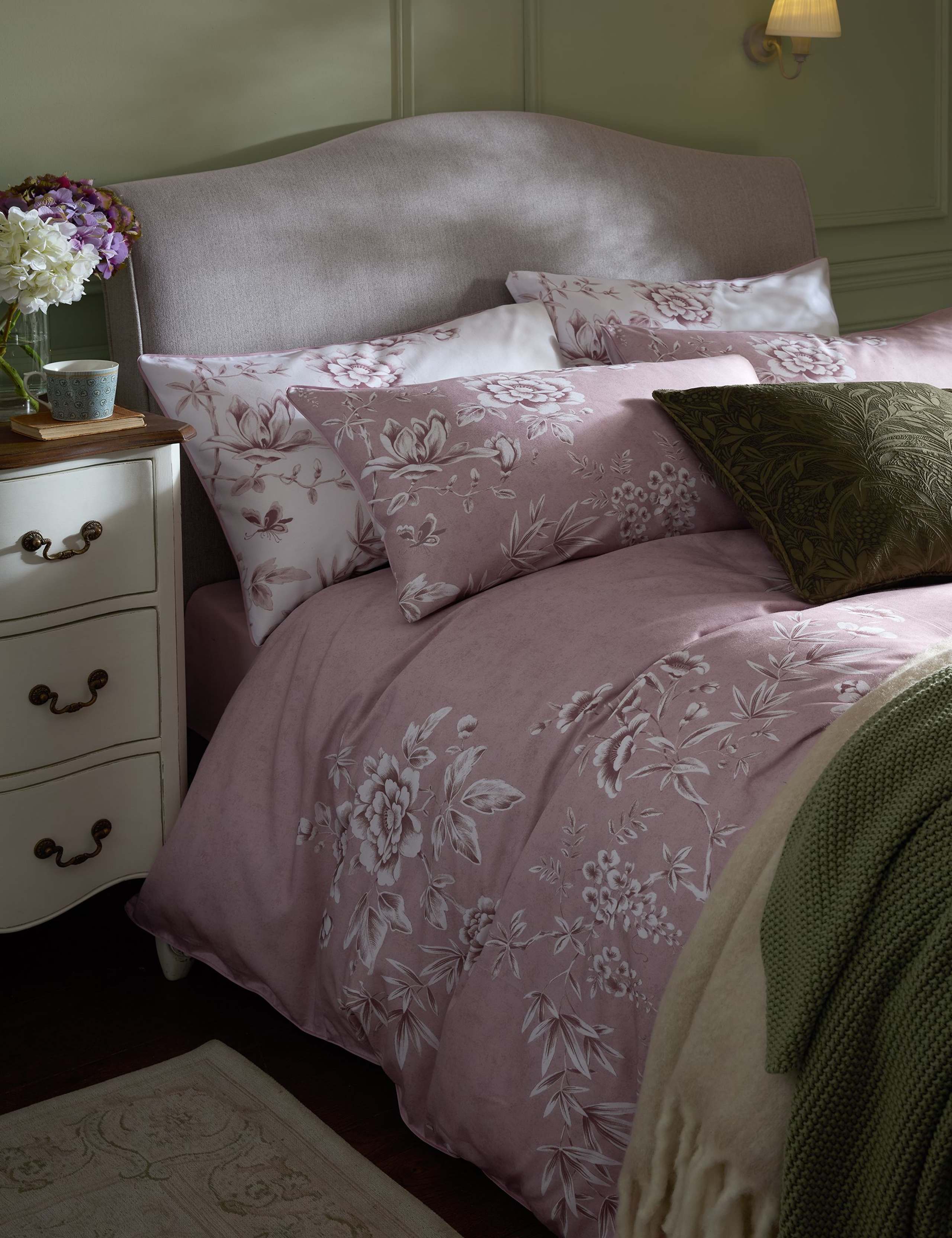 Rowsham Garden Pure Cotton Sateen Bedding Set 3 of 8