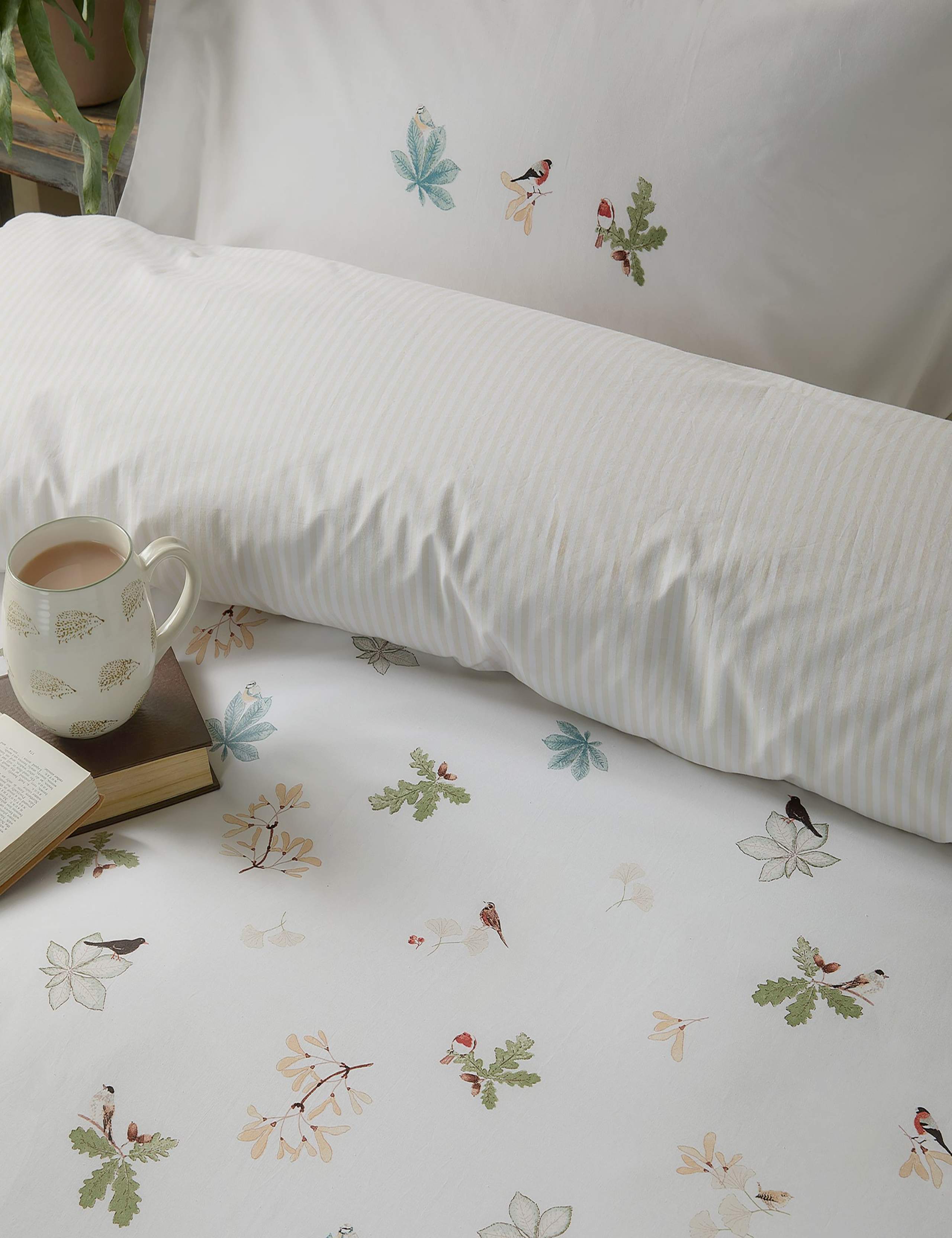 Pure Cotton Orchard Birds Bedding Set 6 of 6