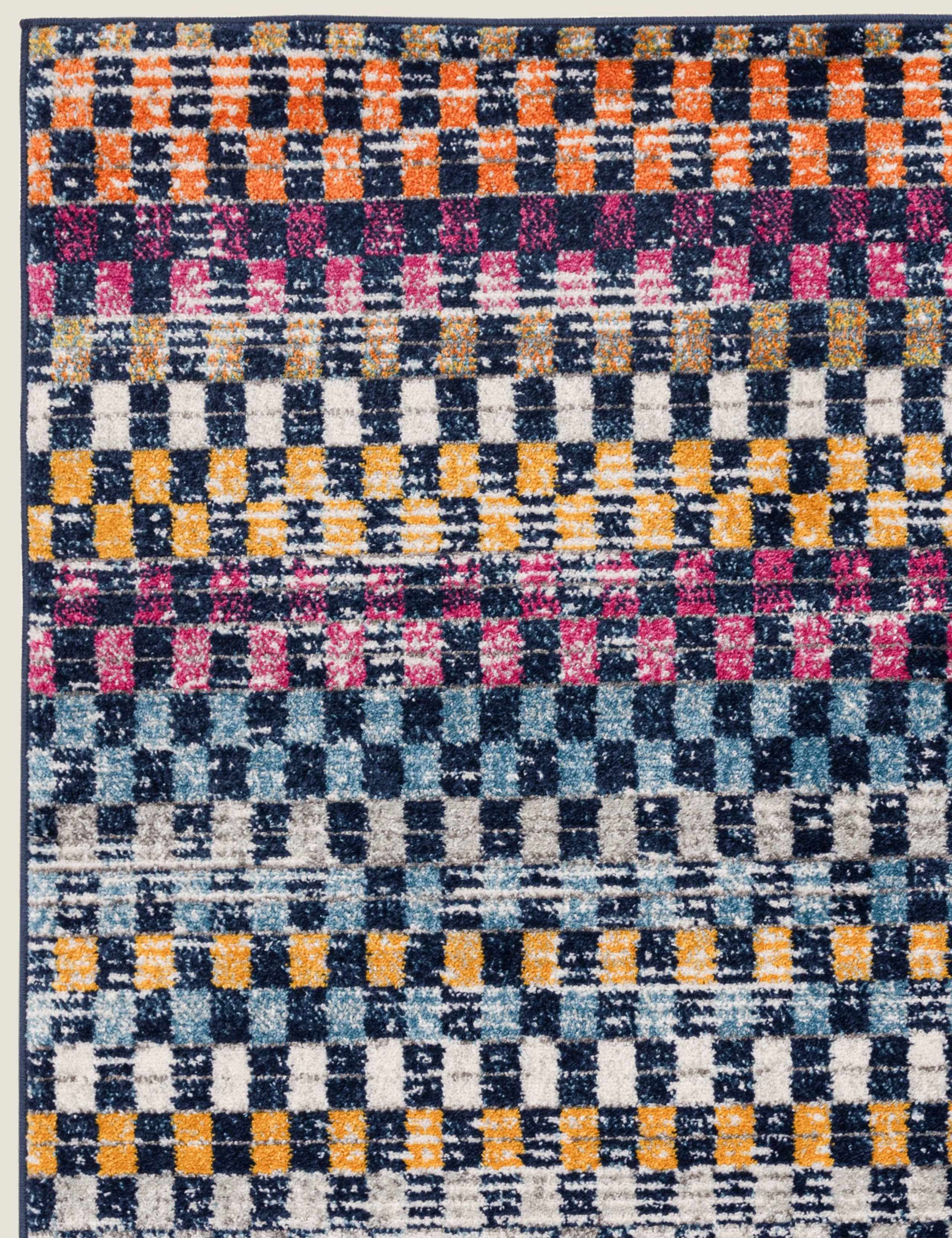 Muse Check Bright Woven Rug 3 of 8