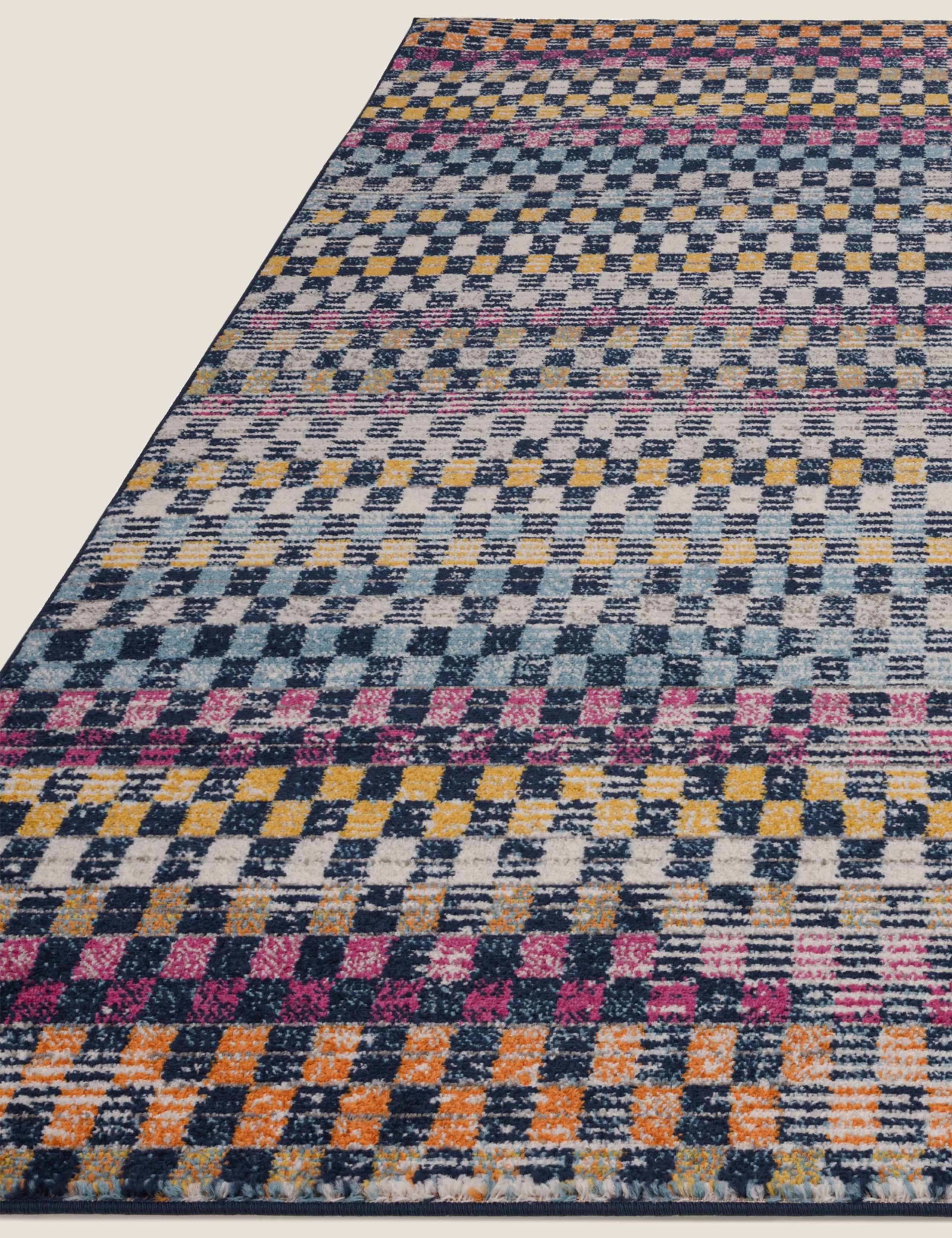 Muse Check Bright Woven Rug 5 of 8