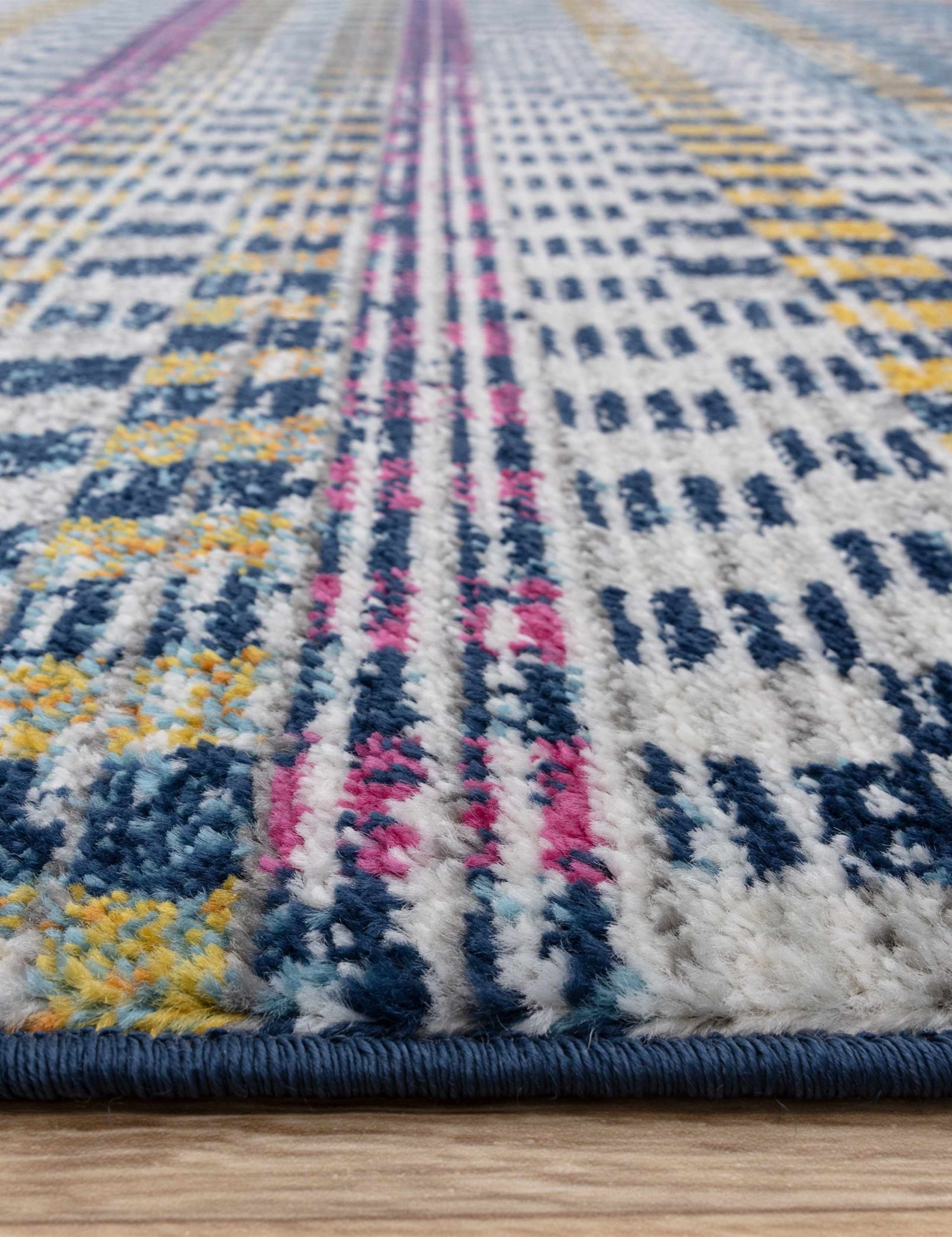 Muse Check Bright Woven Rug 6 of 8