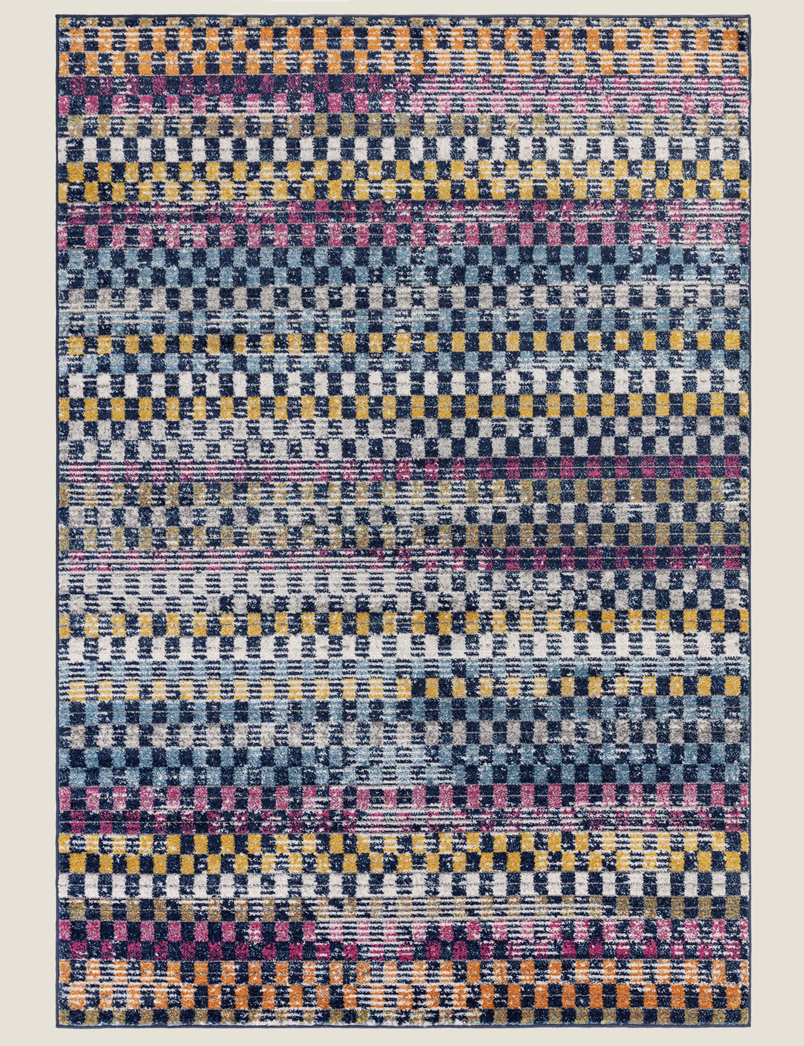 Muse Check Bright Woven Rug 2 of 8