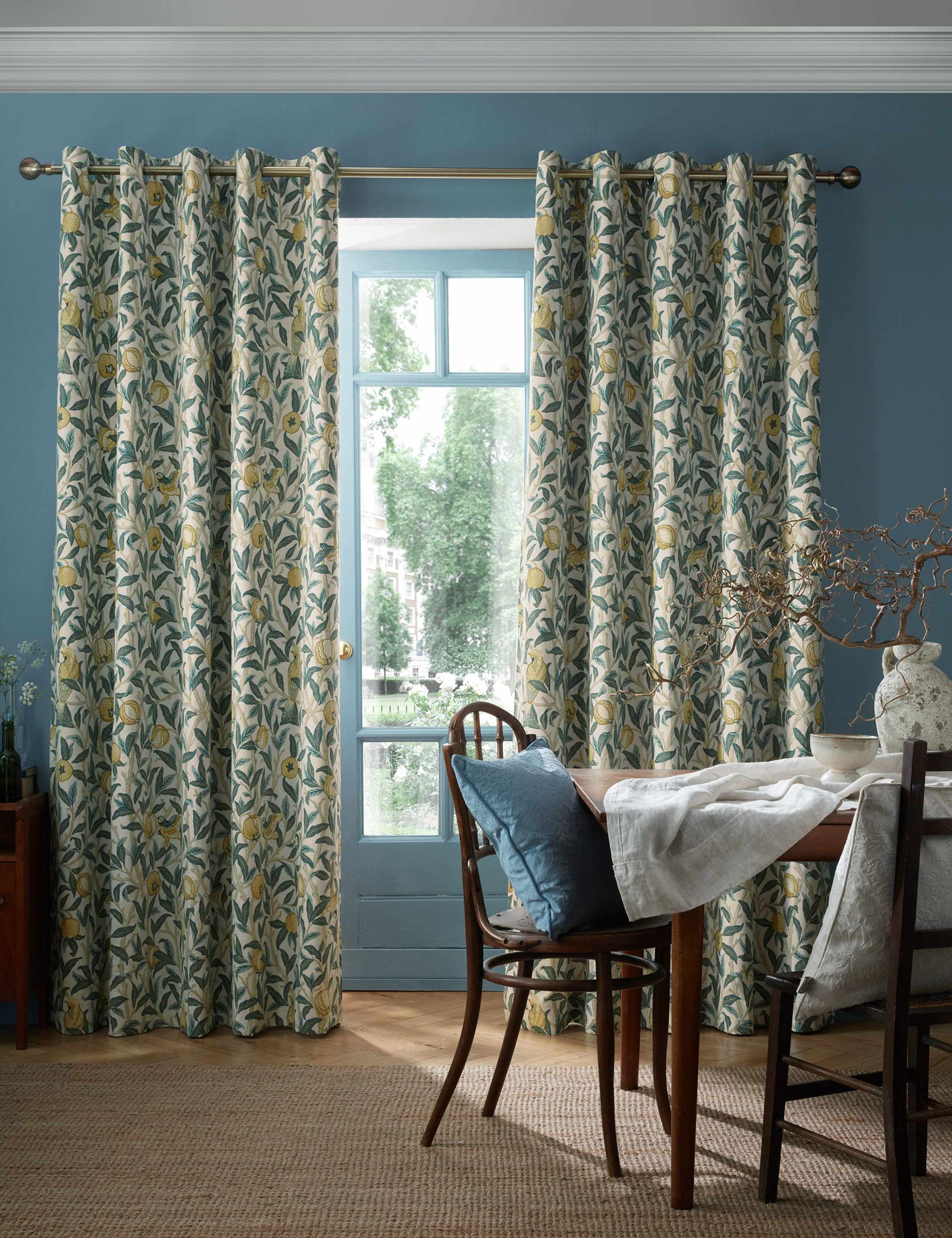 Bird and Pomegranate Eyelet Blackout Curtains 1 of 3