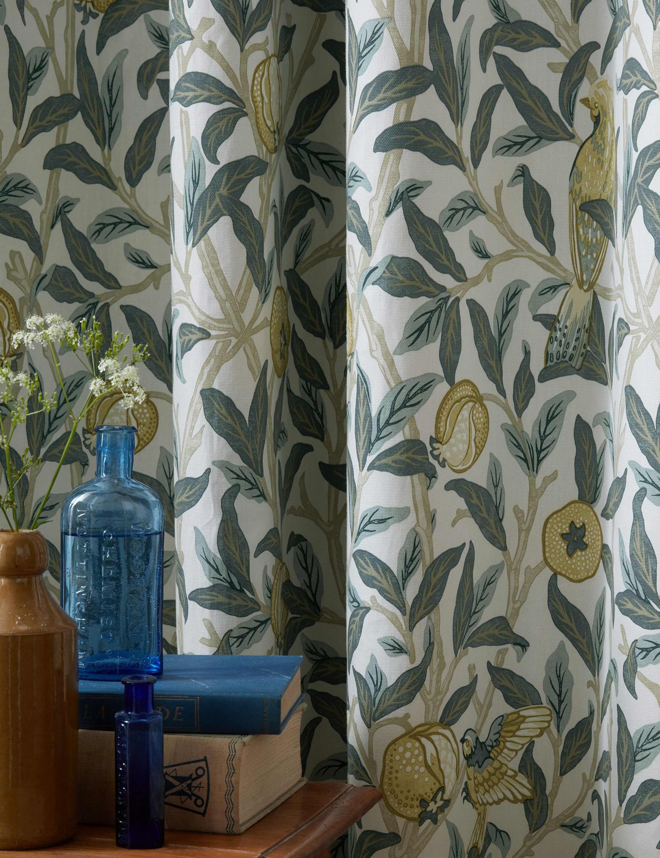 Bird and Pomegranate Eyelet Blackout Curtains 2 of 3