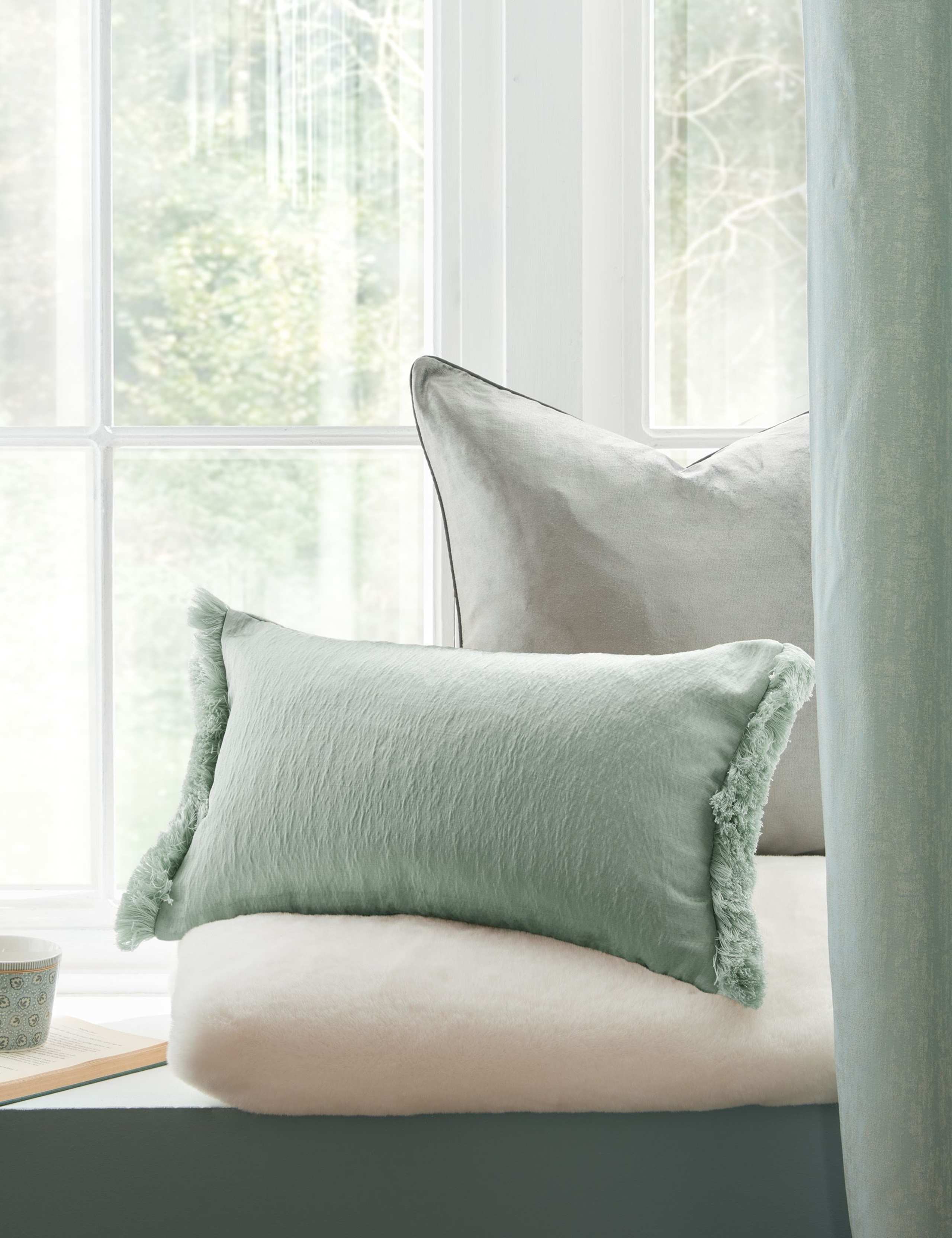 Carys Crinkle Bolster Cushion 1 of 4