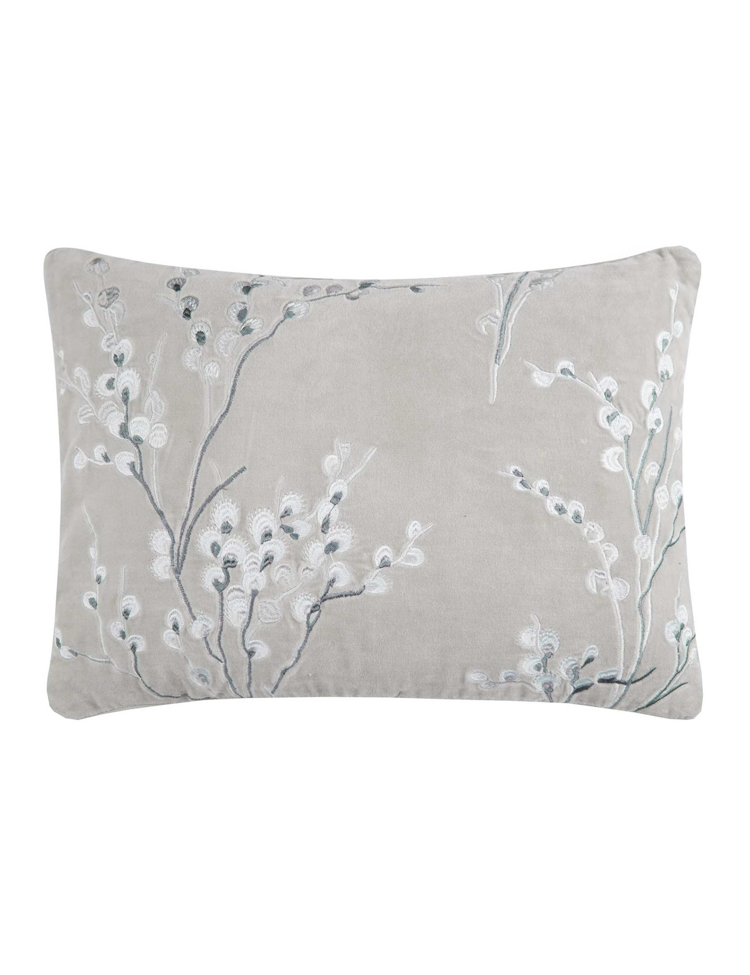 Pussy Willow Velvet Embroidered Cushion 2 of 2