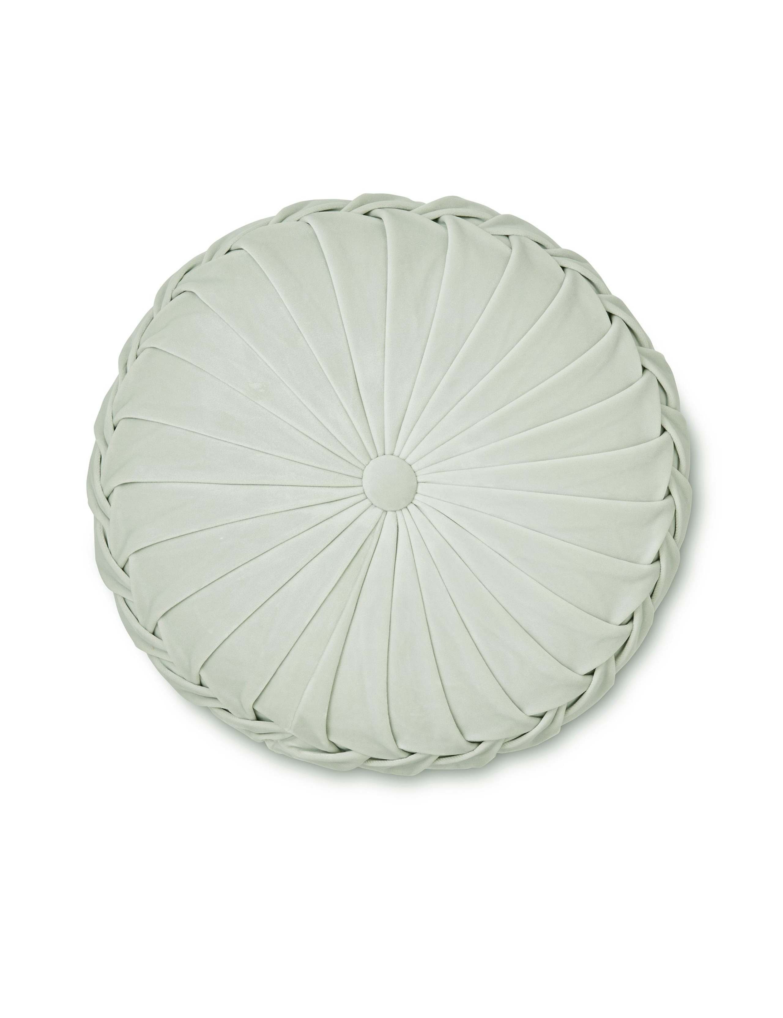 Rosanna Velvet Round Pleated Cushion 2 of 2