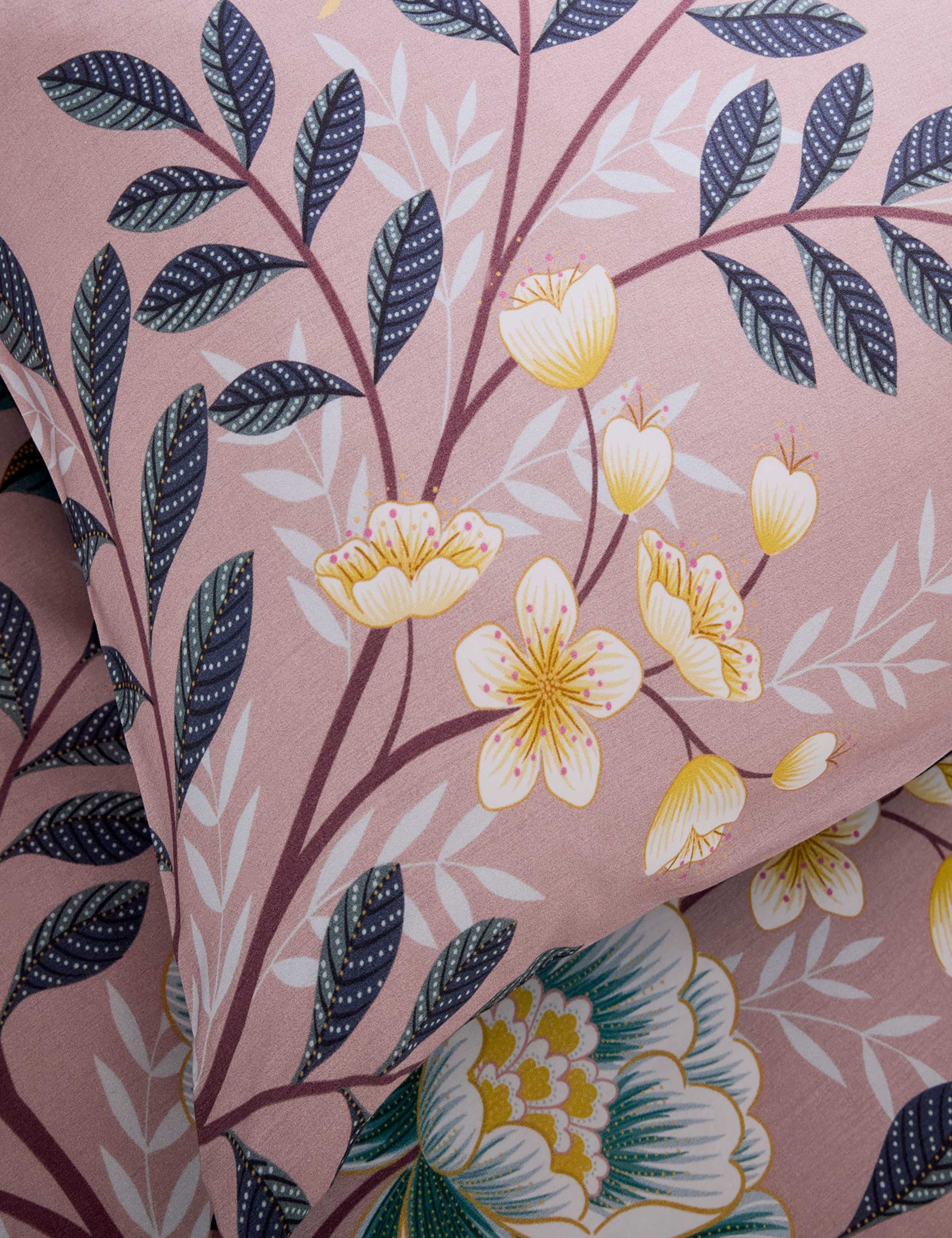 Pure Cotton Sateen Oriental Blossom Bedding Set 7 of 7