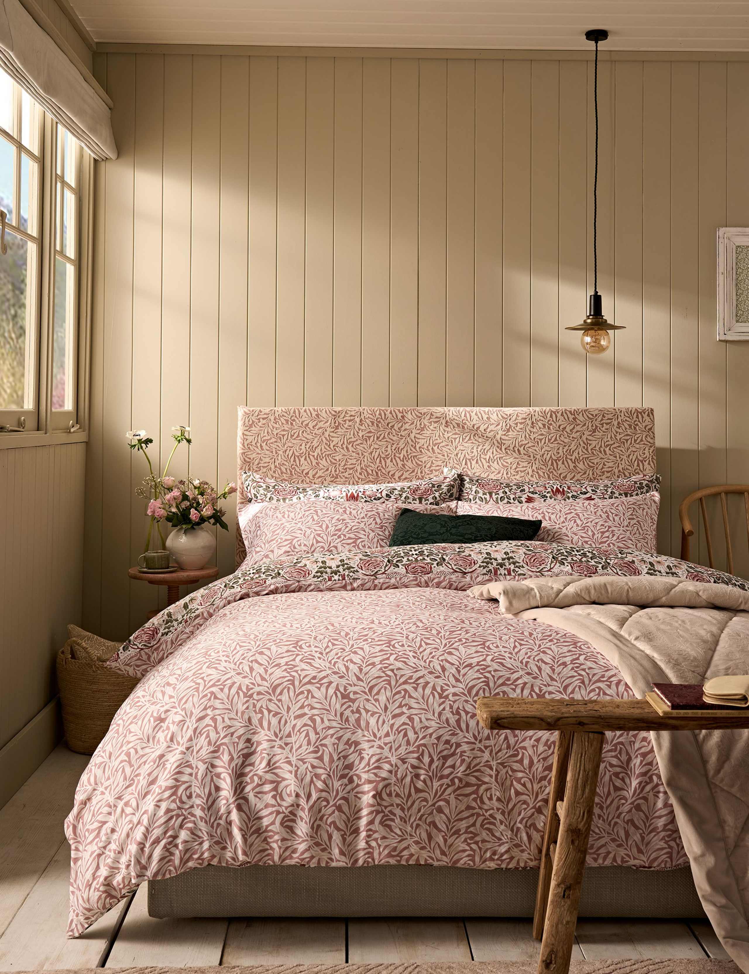 Pure Cotton Sateen Rose Brick Bedding Set 3 of 7