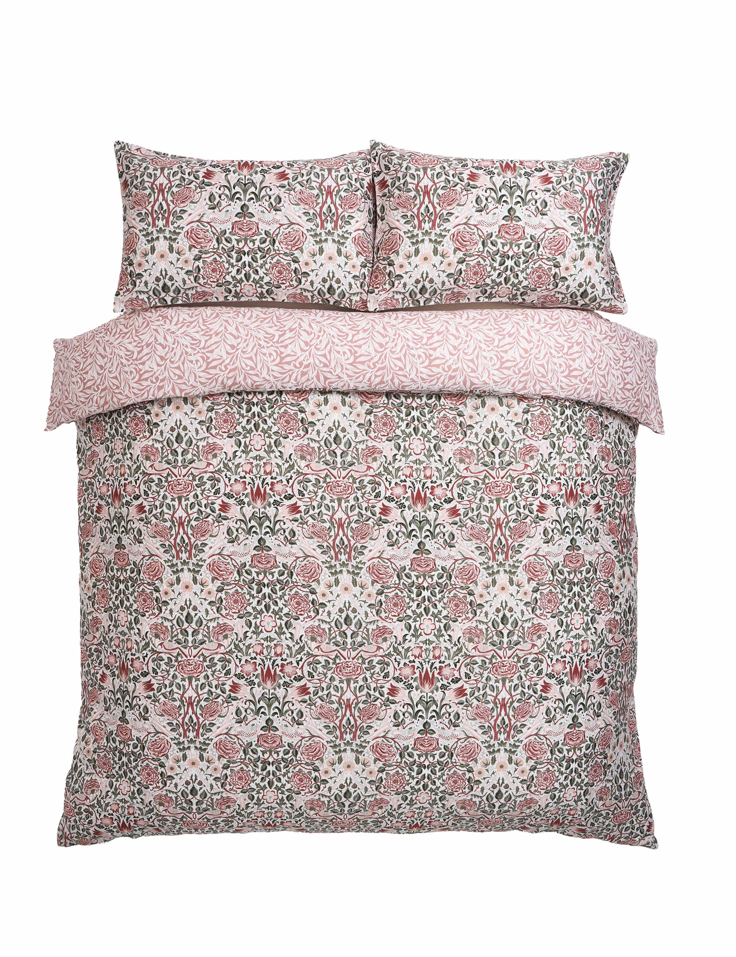 Pure Cotton Sateen Rose Brick Bedding Set 2 of 7