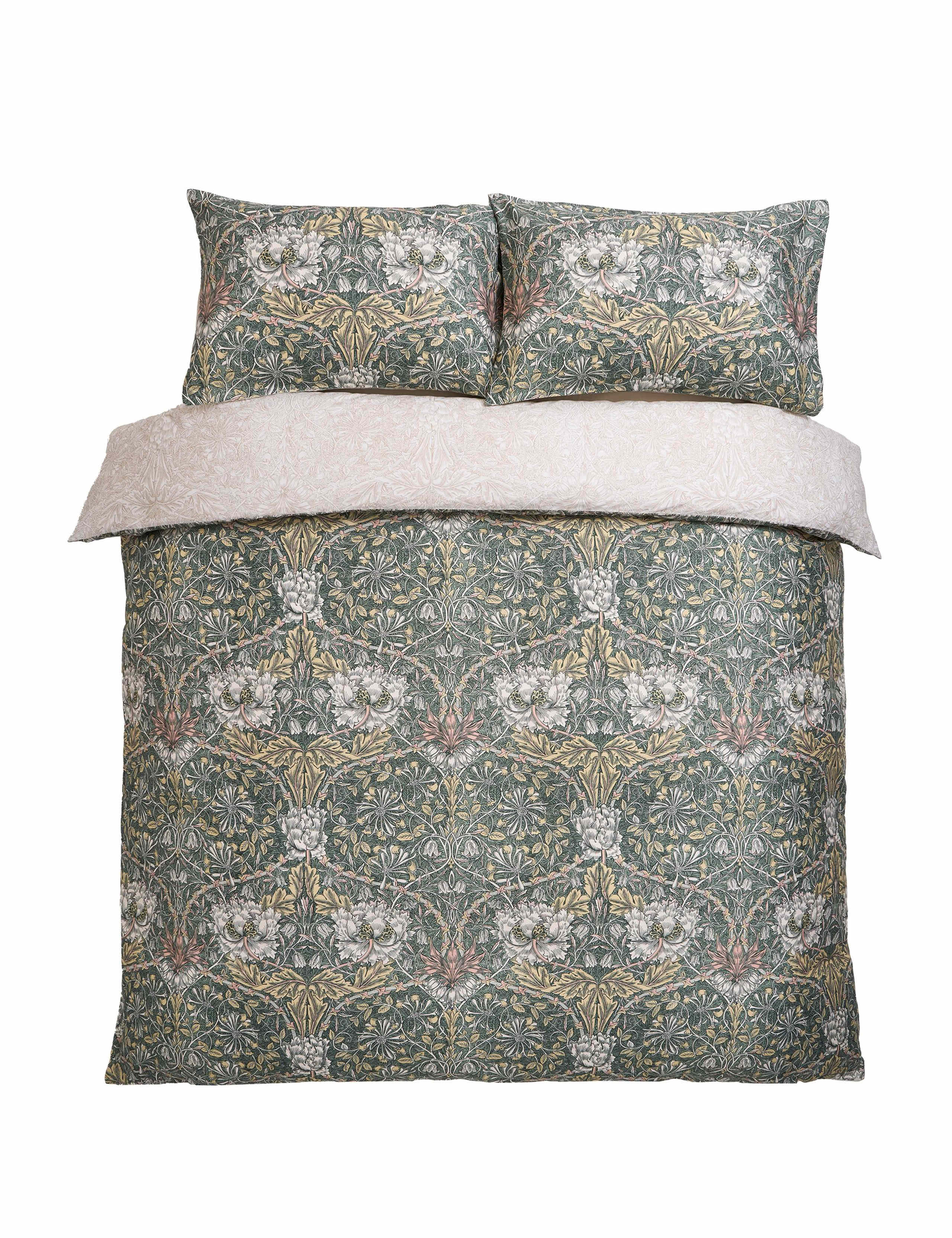 Pure Cotton Sateen Honeysuckle and Tulip Bedding Set 2 of 6