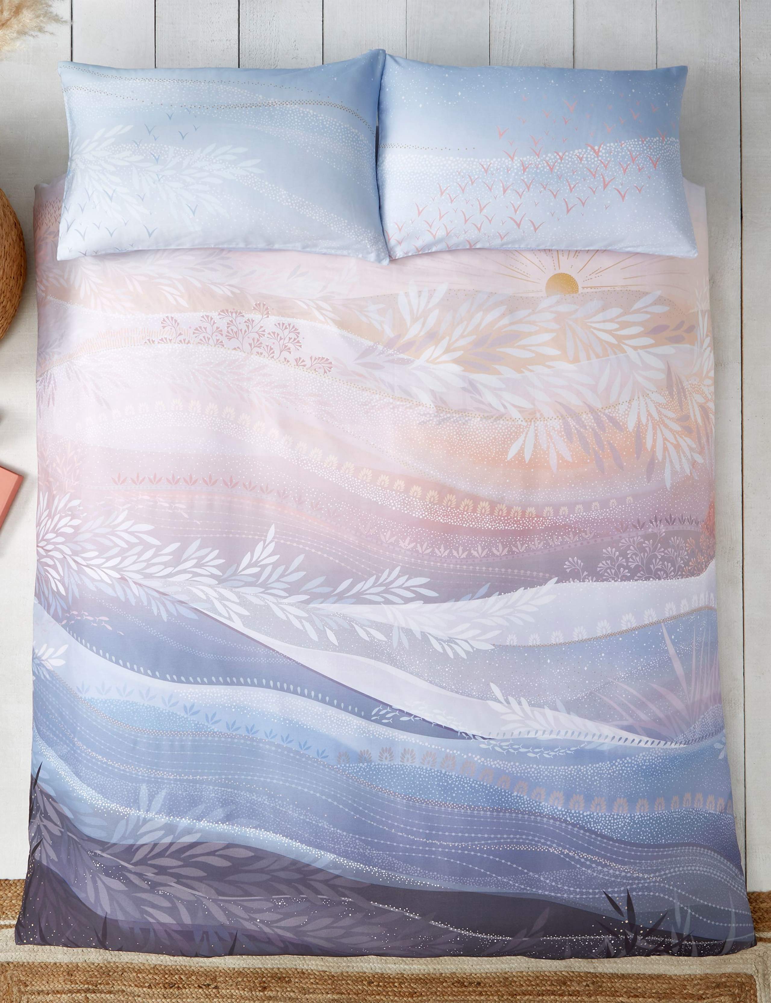 Pure Cotton Coastal Dawn Bedding Set 3 of 6