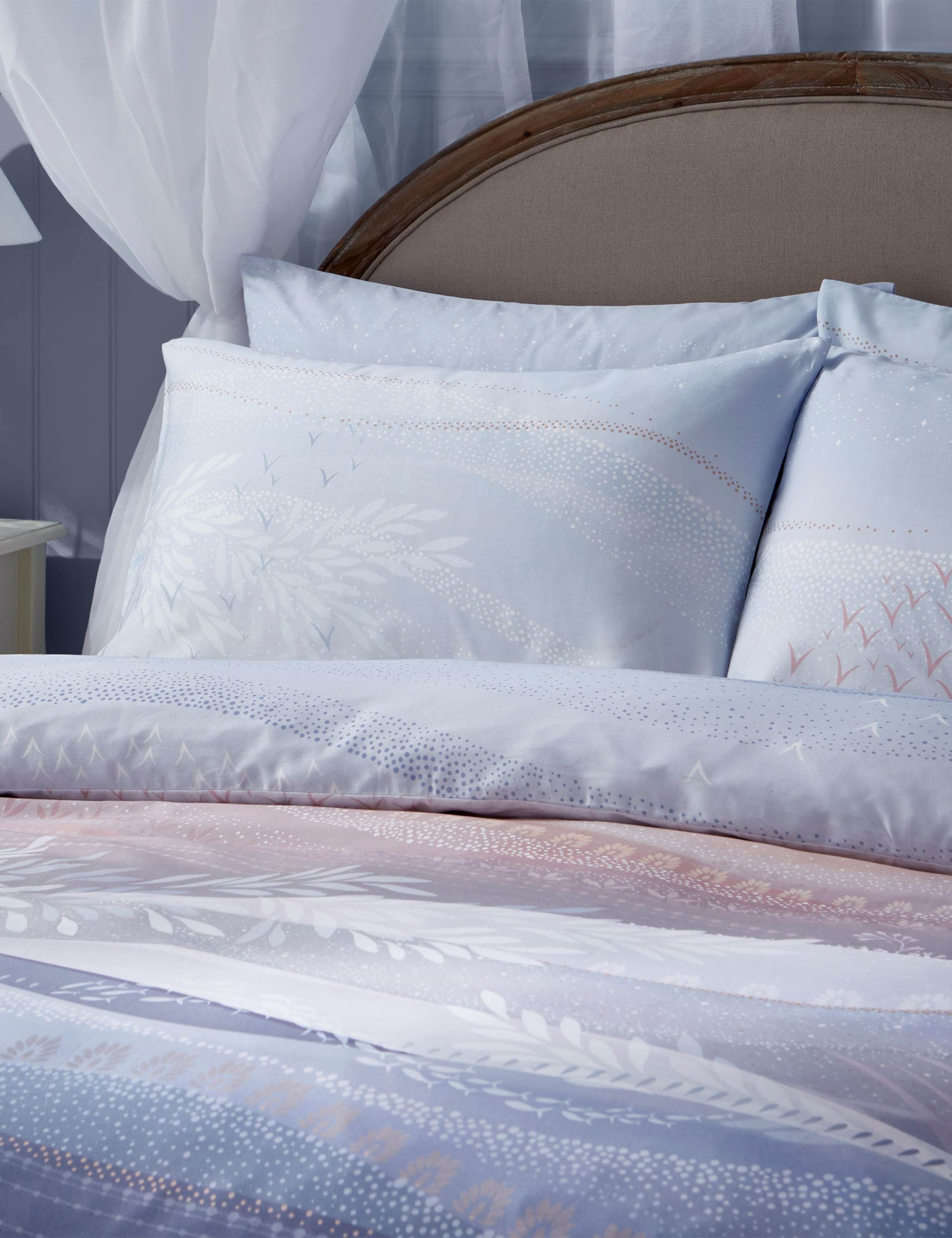 Pure Cotton Coastal Dawn Bedding Set 5 of 6