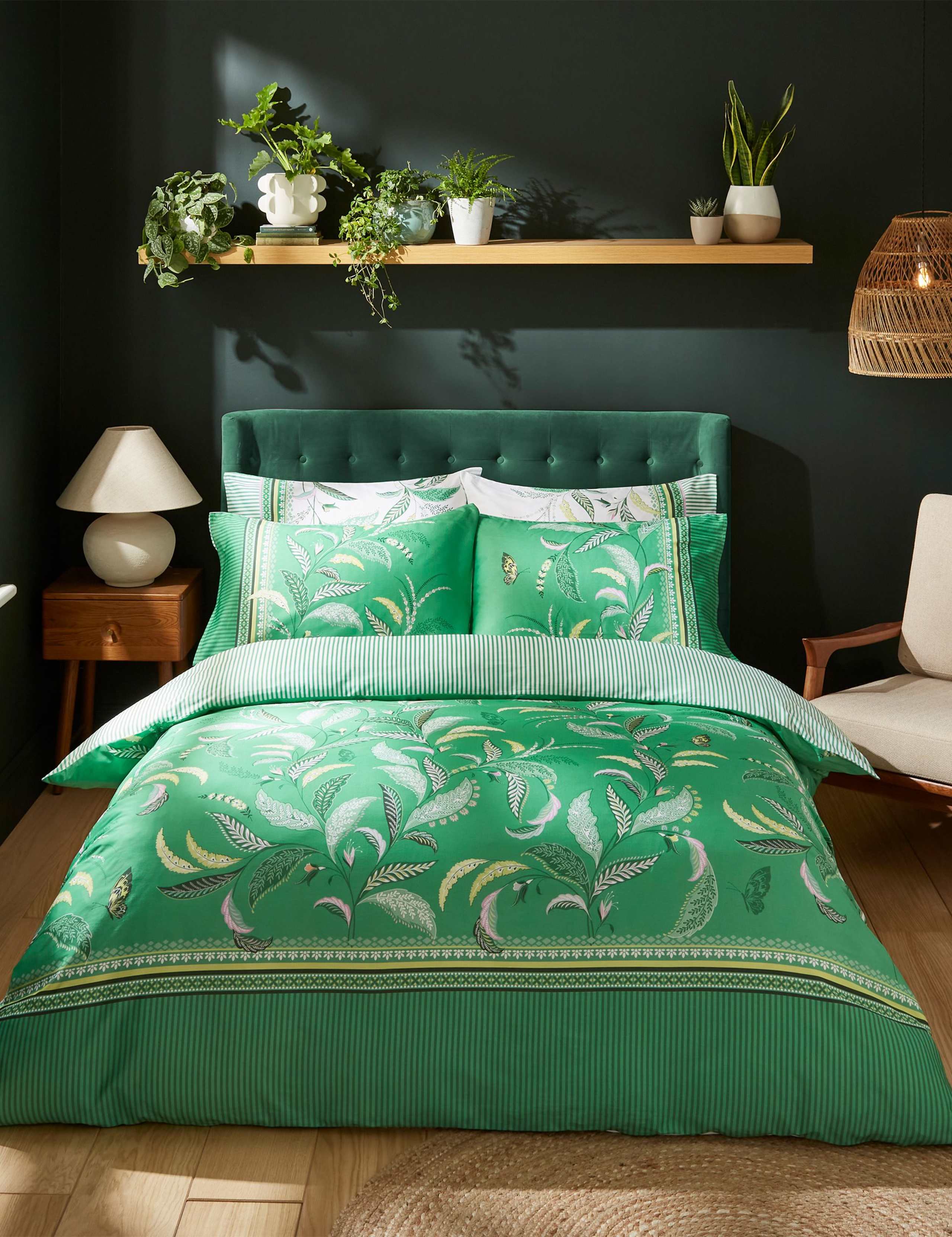 Pure Cotton Fern Garden Bedding Set 3 of 6