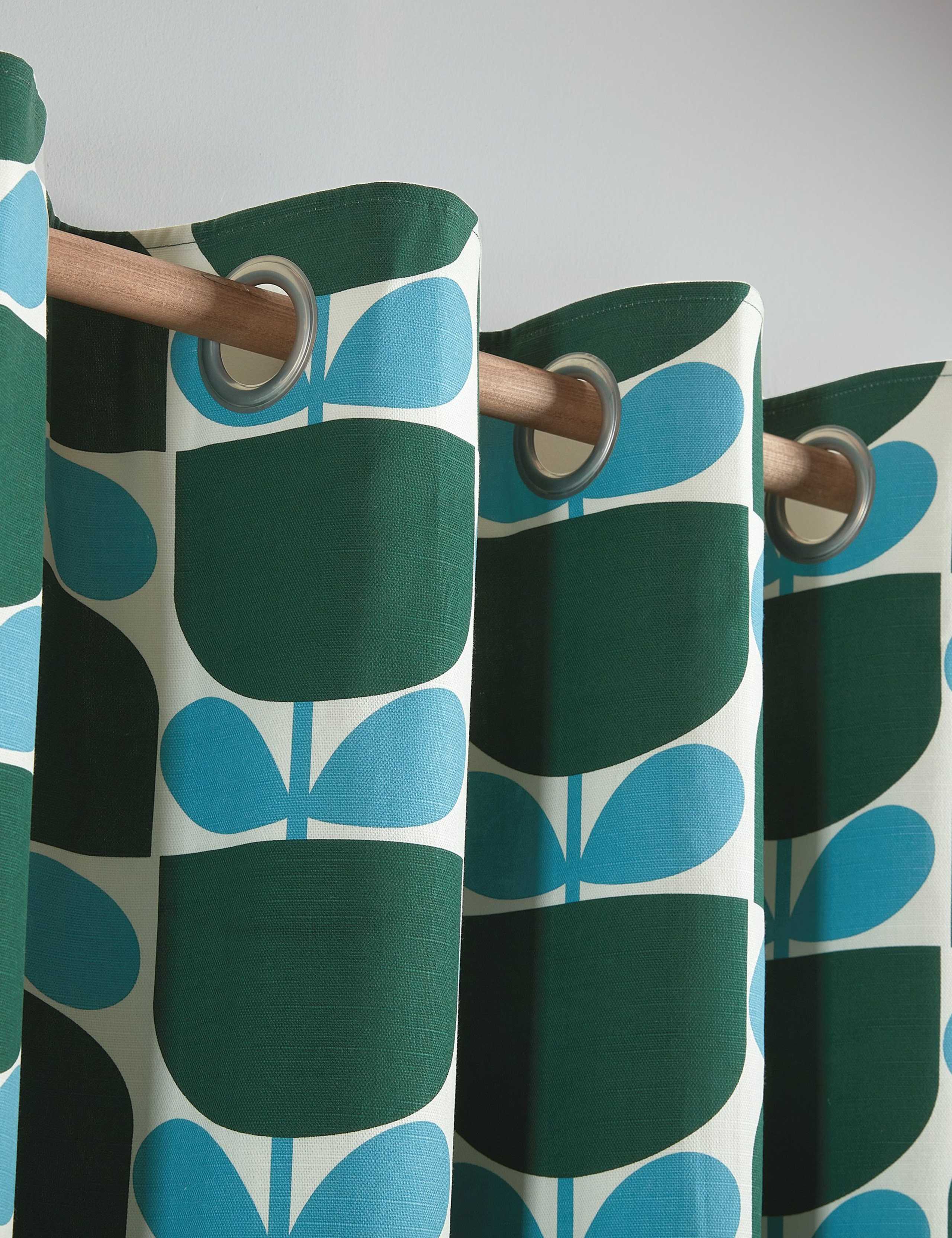 Block Stem Pure Cotton Eyelet Curtains 2 of 2