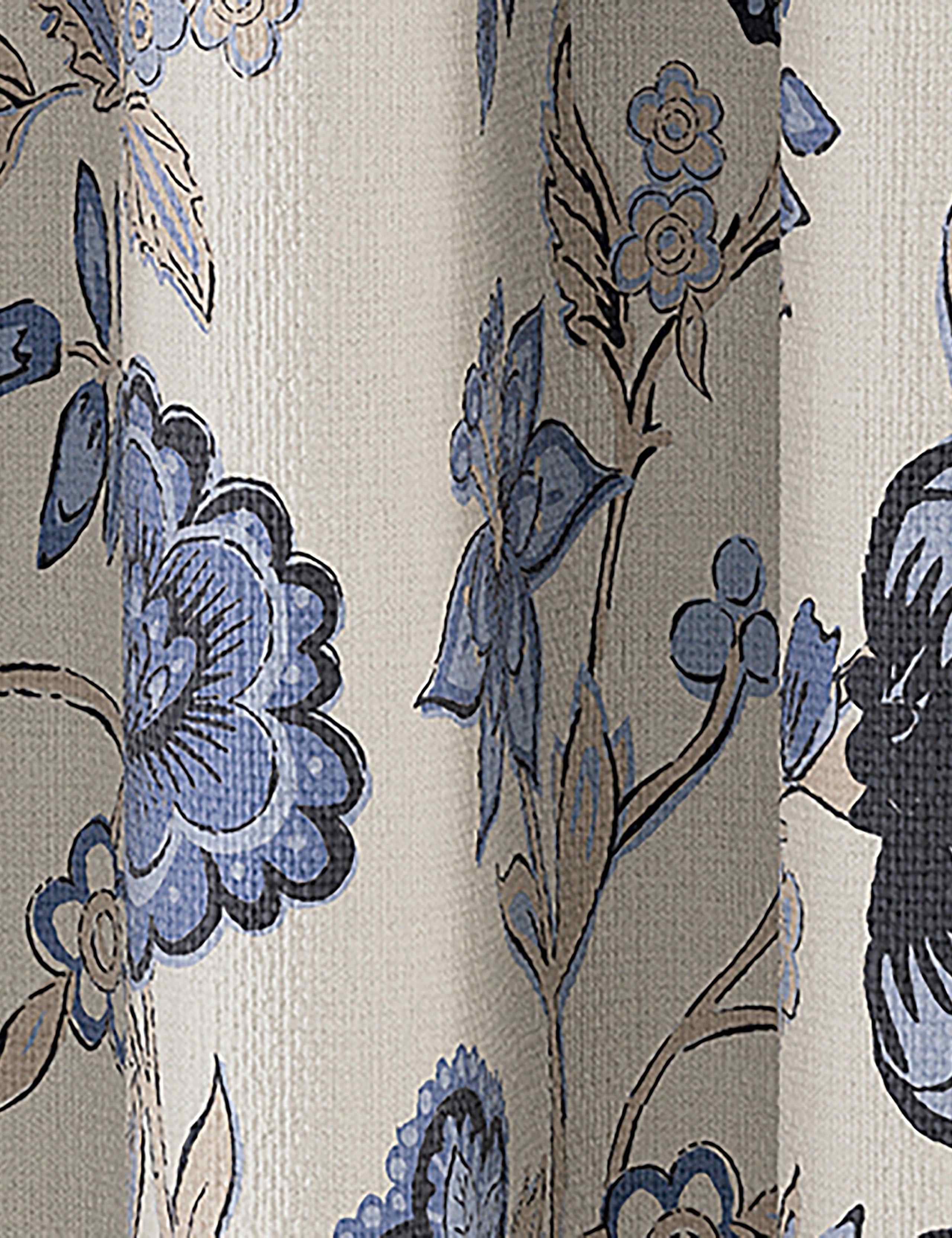 Indienne Pure Cotton Eyelet Blackout Curtains 3 of 3