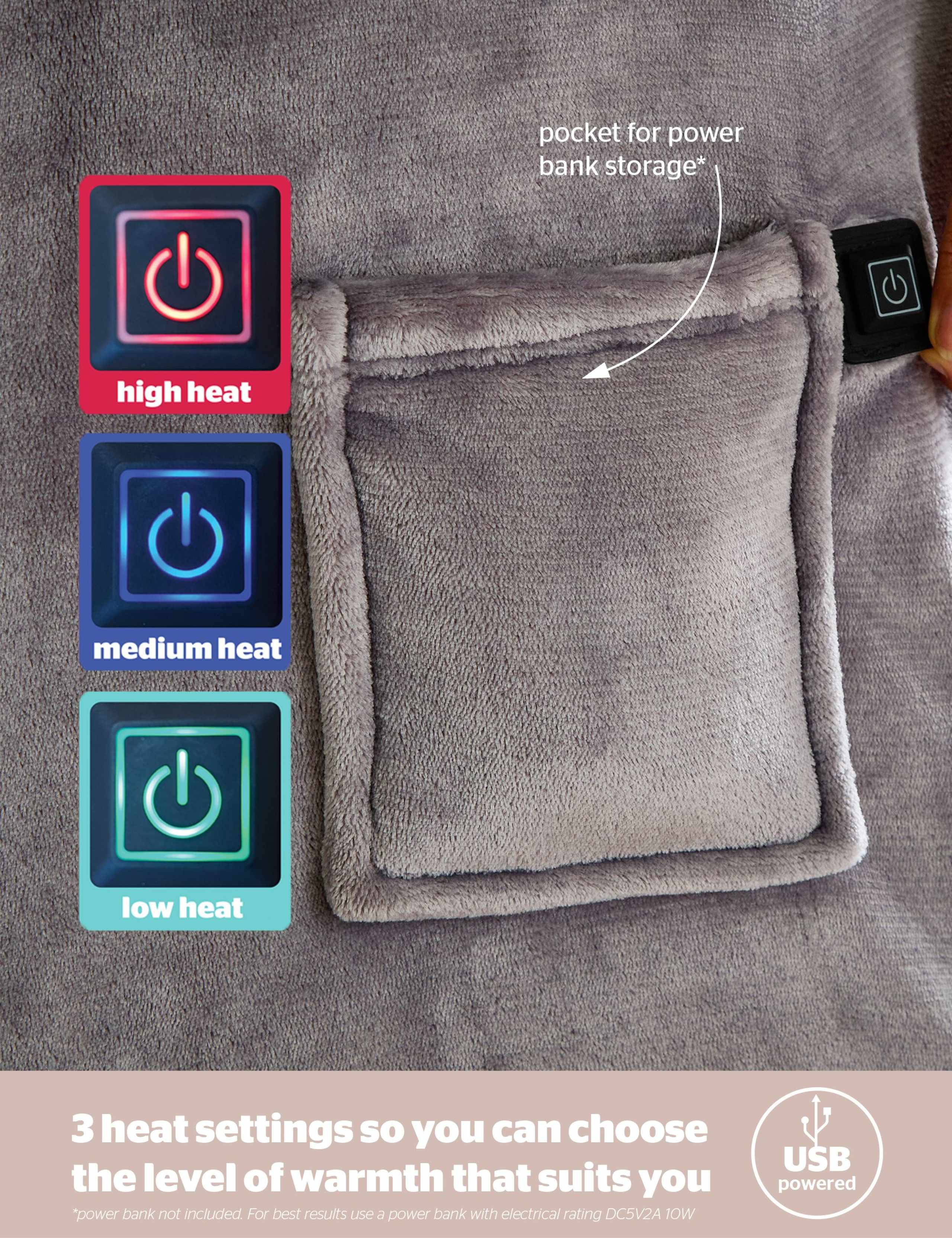 Fleece Heated Wearable Blanket 6 of 9
