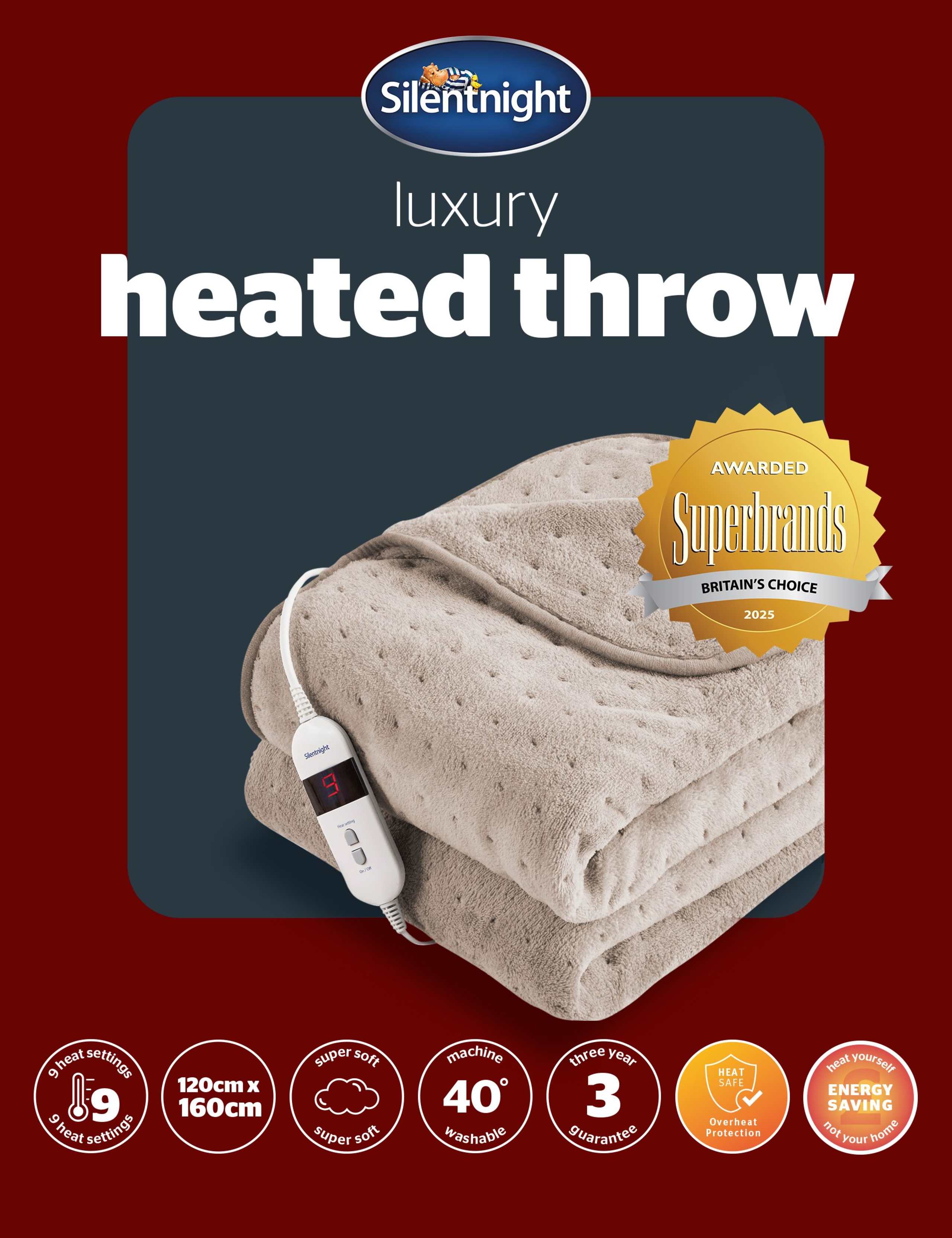 Fleece Heated Throw 2 of 9