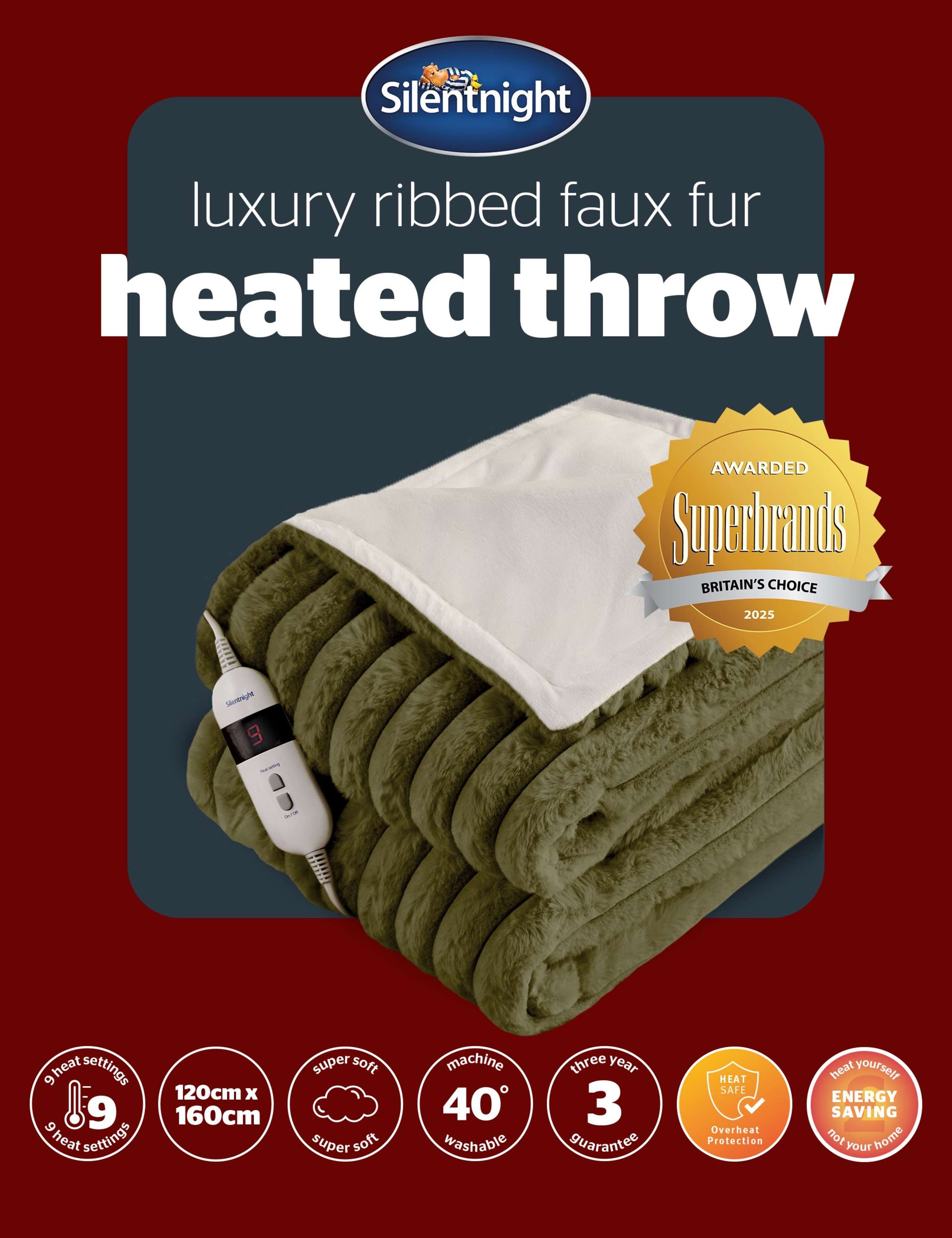 Faux Fur Heated Throw 2 of 9