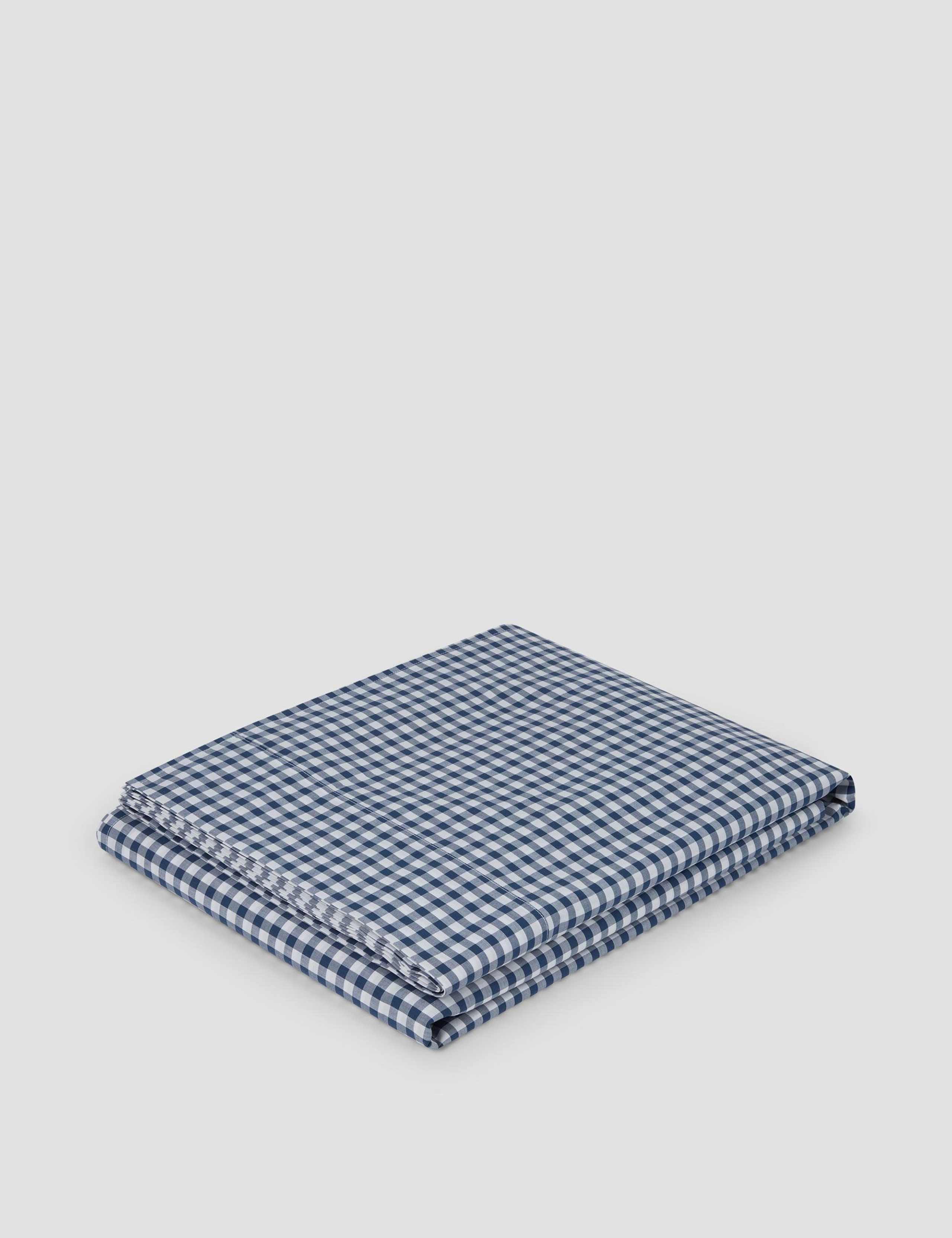 Pure Cotton Small Gingham Check Fitted Sheet 2 of 3