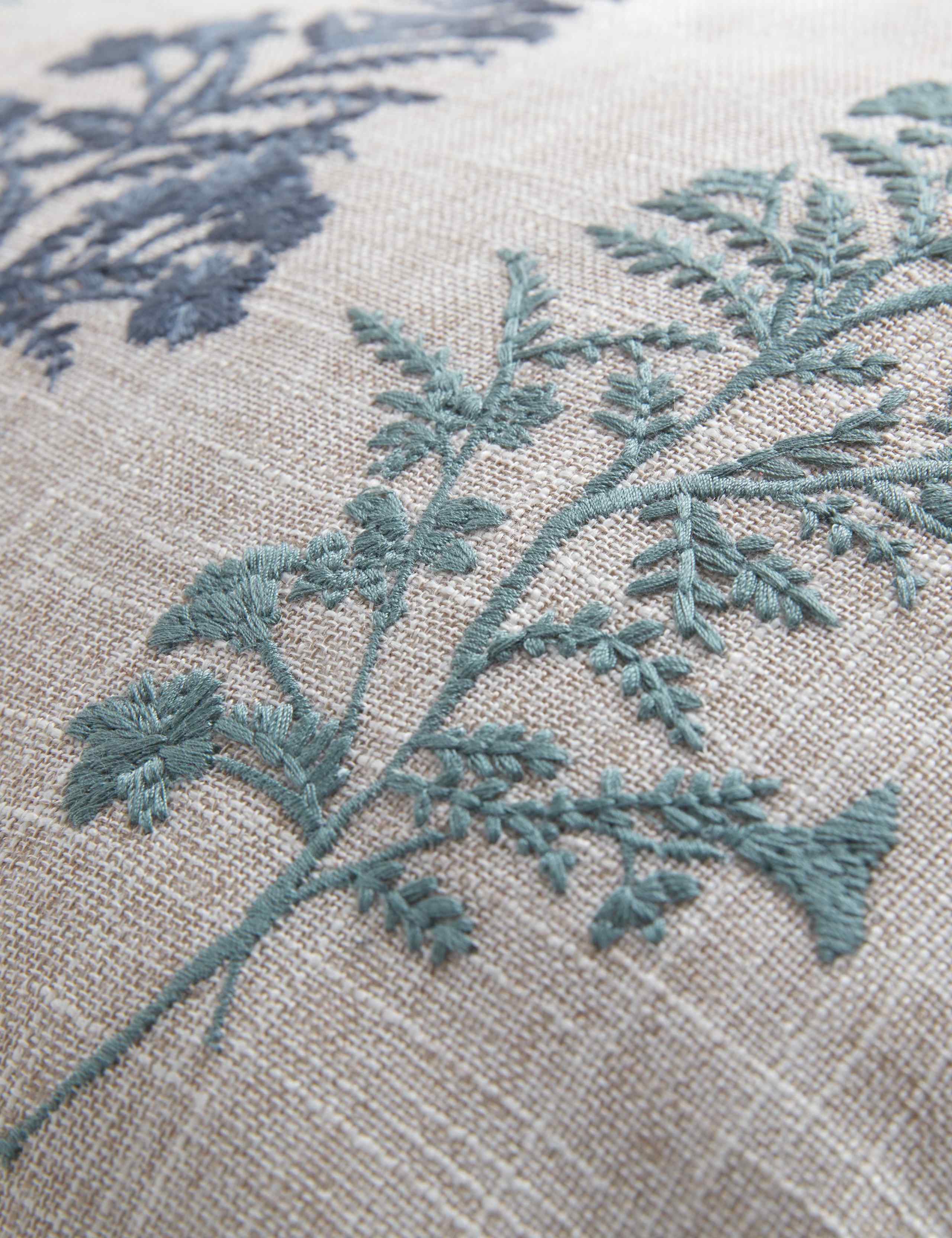 Tenby Floral Embroidered Bolster Cushion 4 of 4