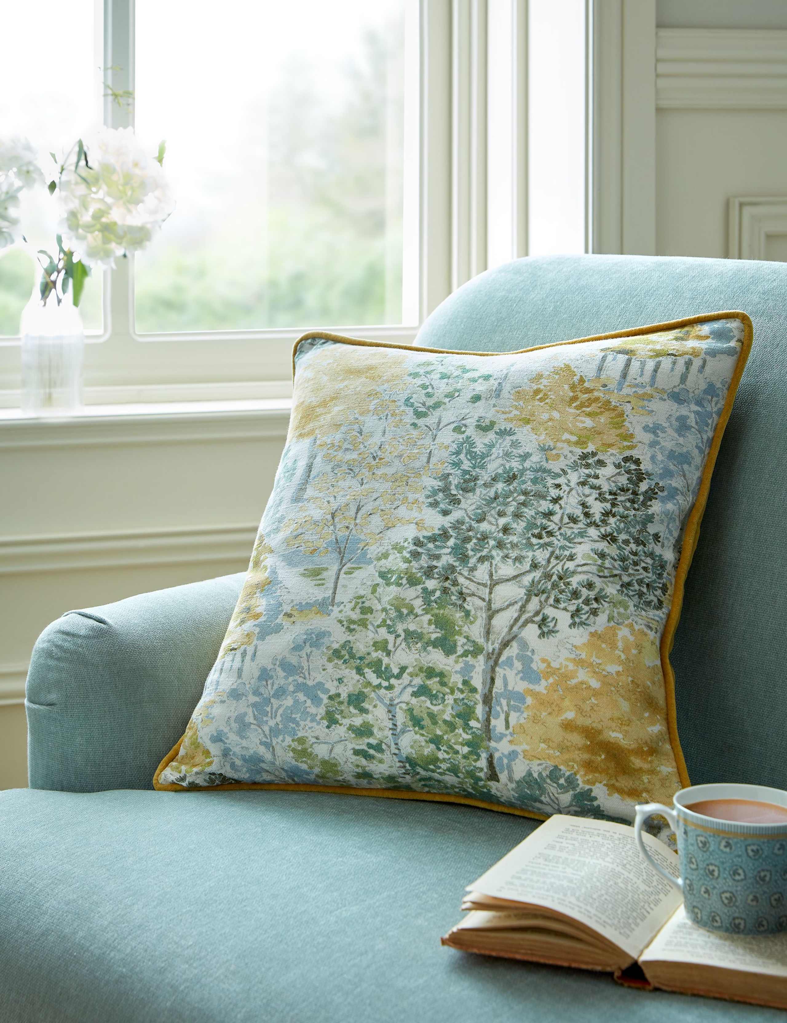 Bernwood Pure Cotton Piped Cushion 1 of 4