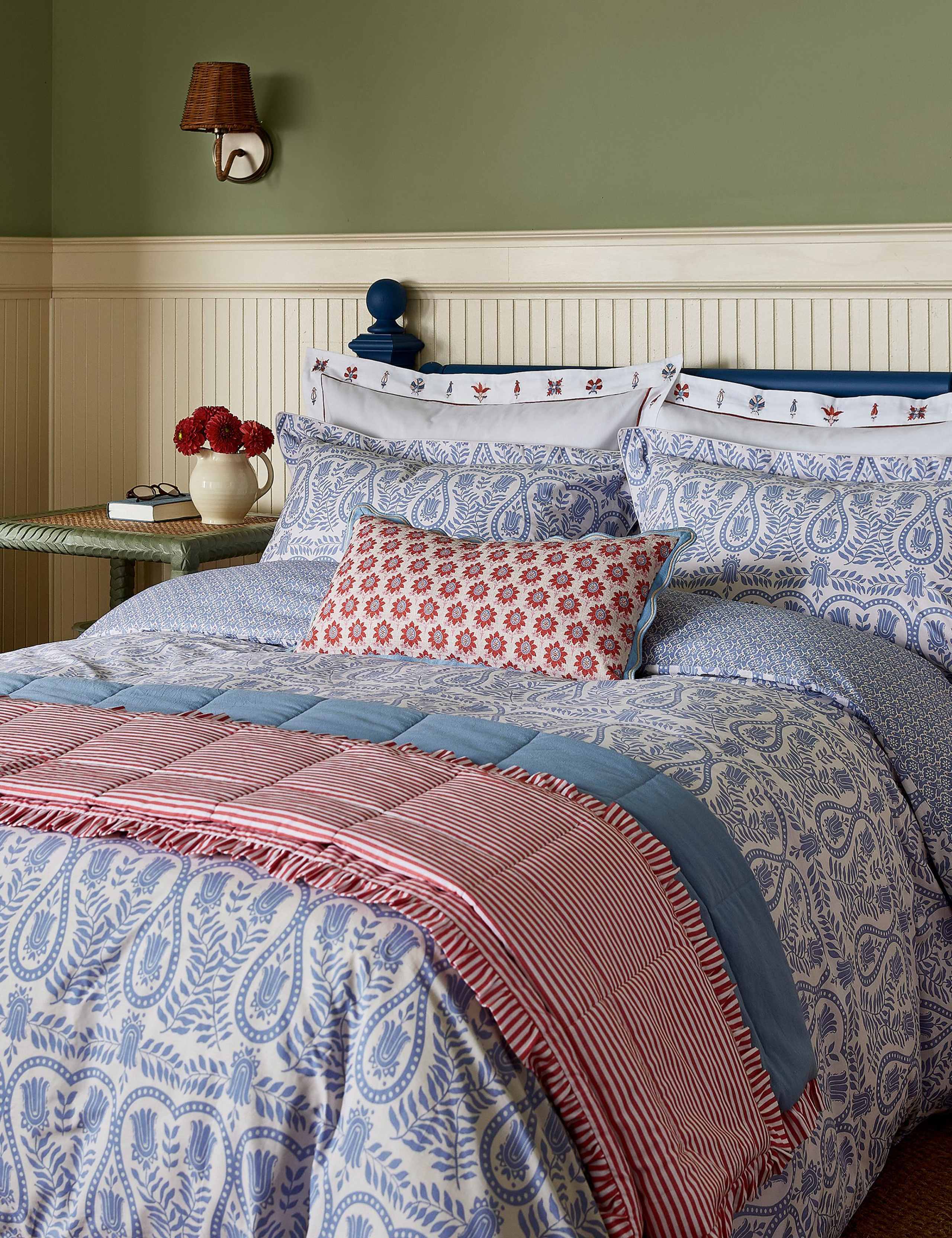 Pure Cotton Wandering Indienne Bedding Set 2 of 5