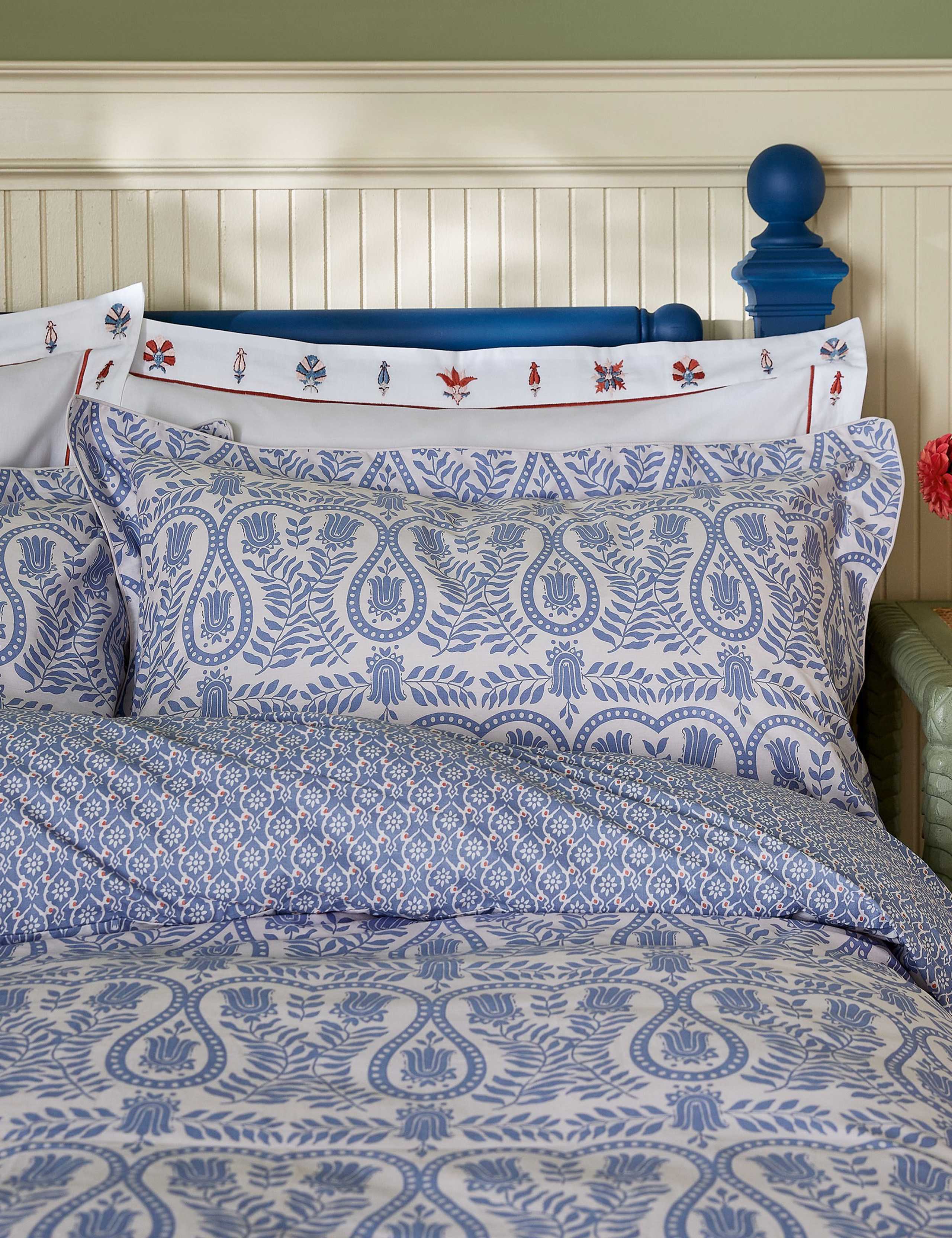 Pure Cotton Wandering Indienne Bedding Set 3 of 5