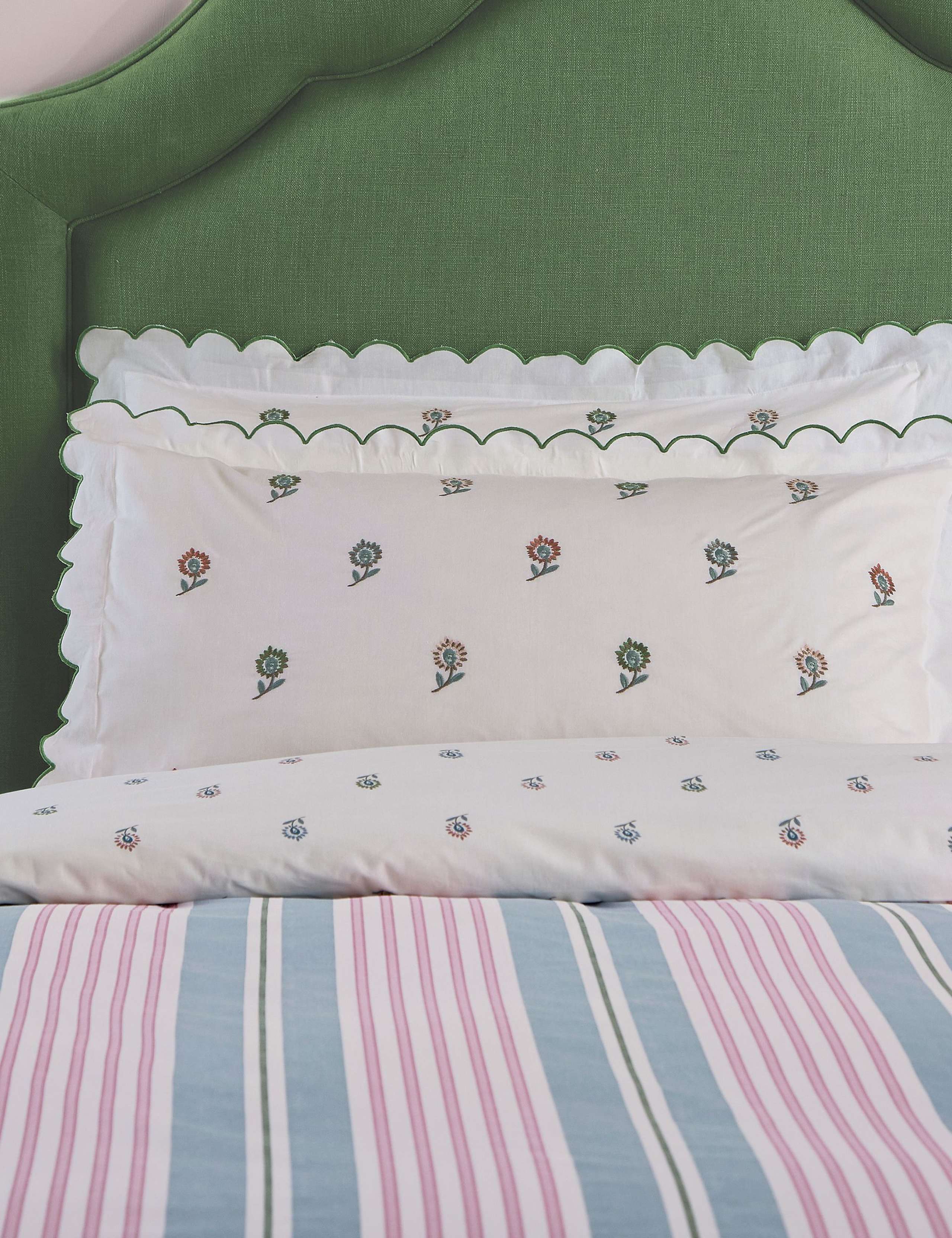2 Pack Come Rain Or Shine Oxford Pillowcases 1 of 5