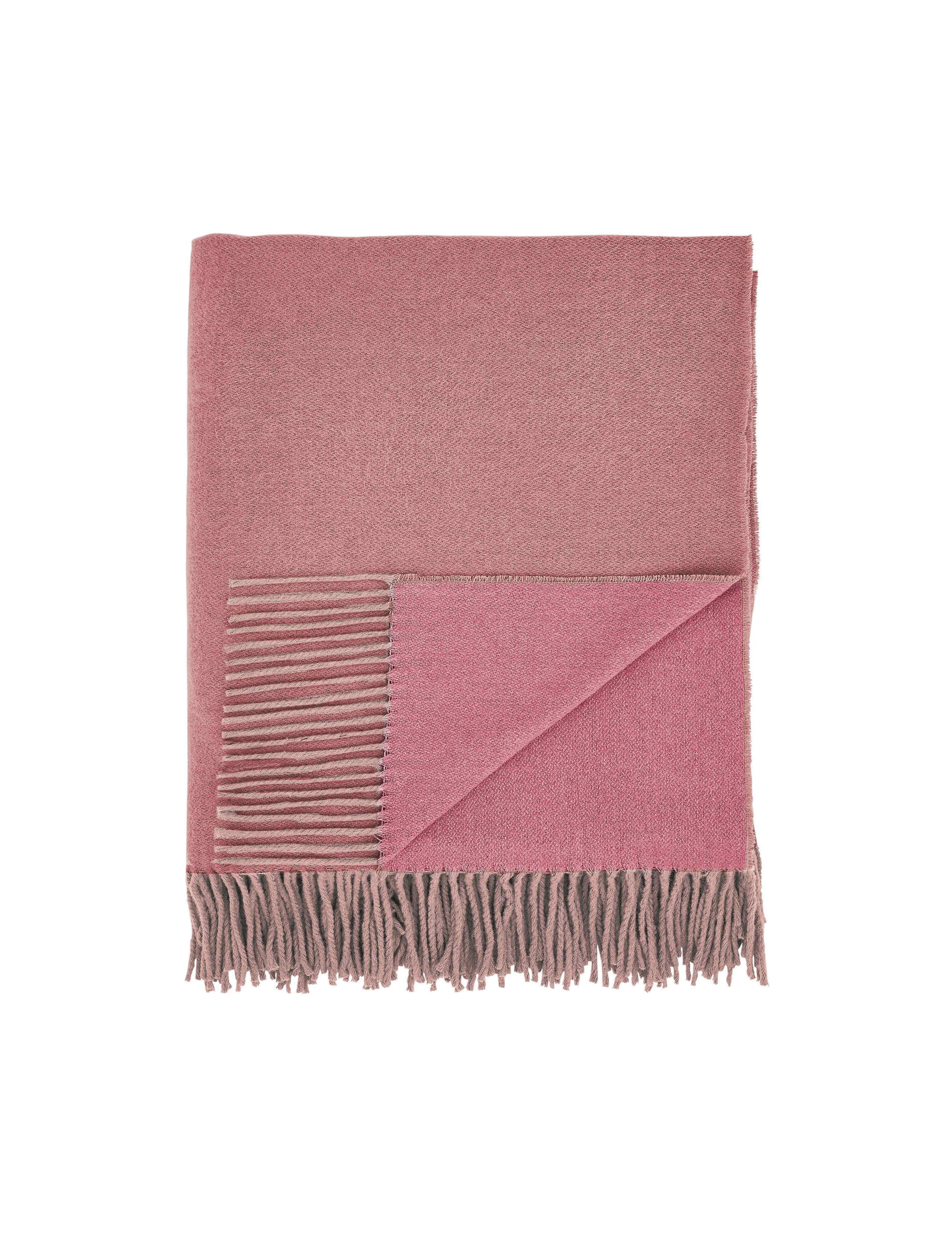 Wool Blend Fringed Throw 2 of 2