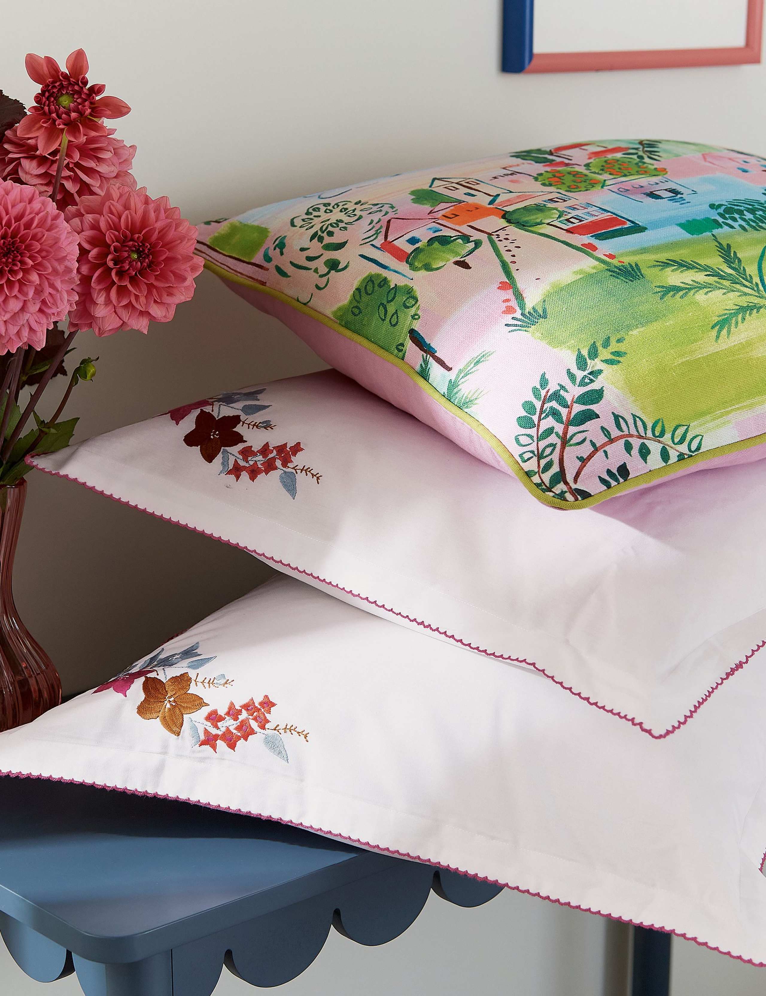 2 Pack Fia Pure Cotton Pillowcases 4 of 4