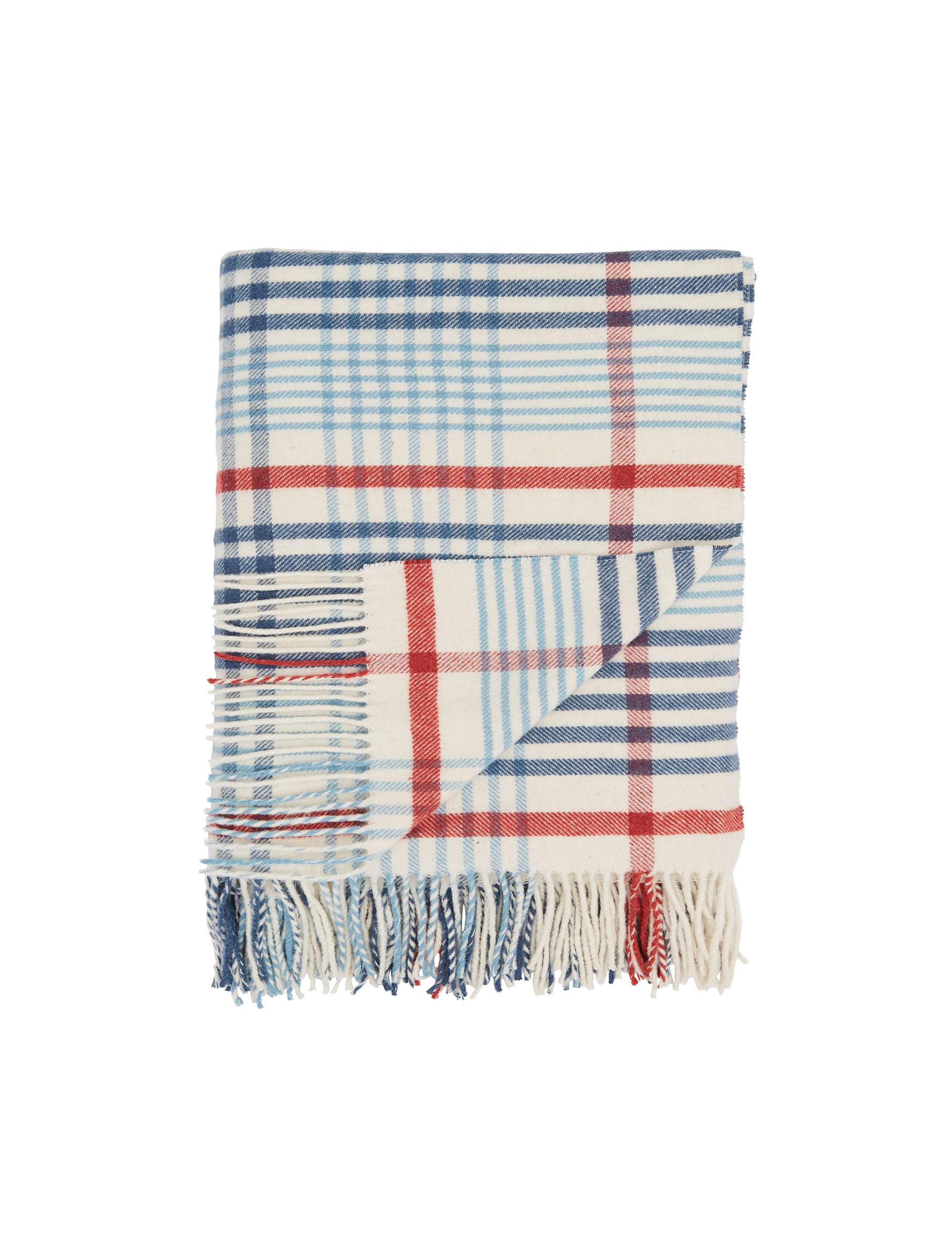 Wool Blend Checked Throw 2 of 2