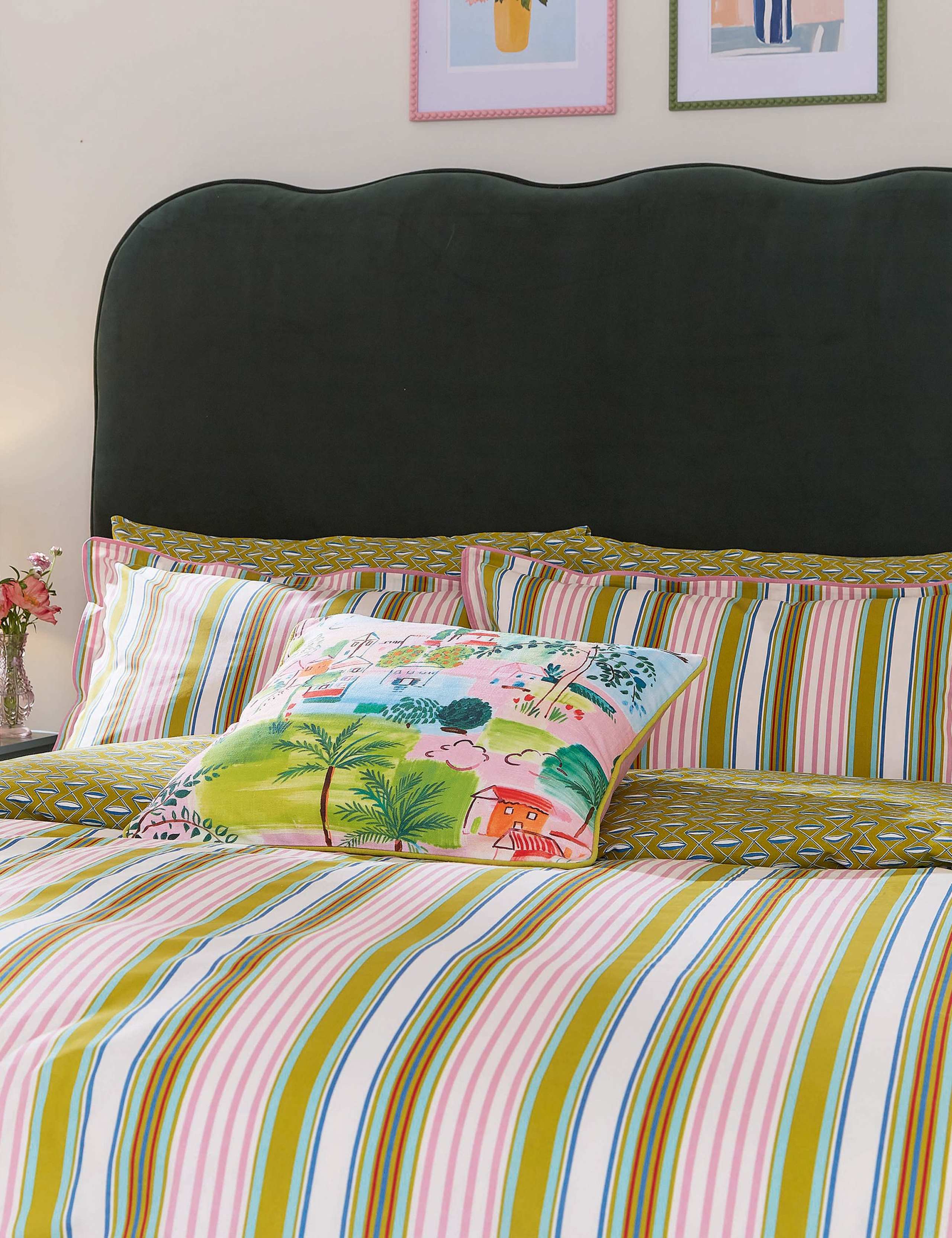 2 Pack Pure Cotton Raven Stripe Pillowcases 3 of 3
