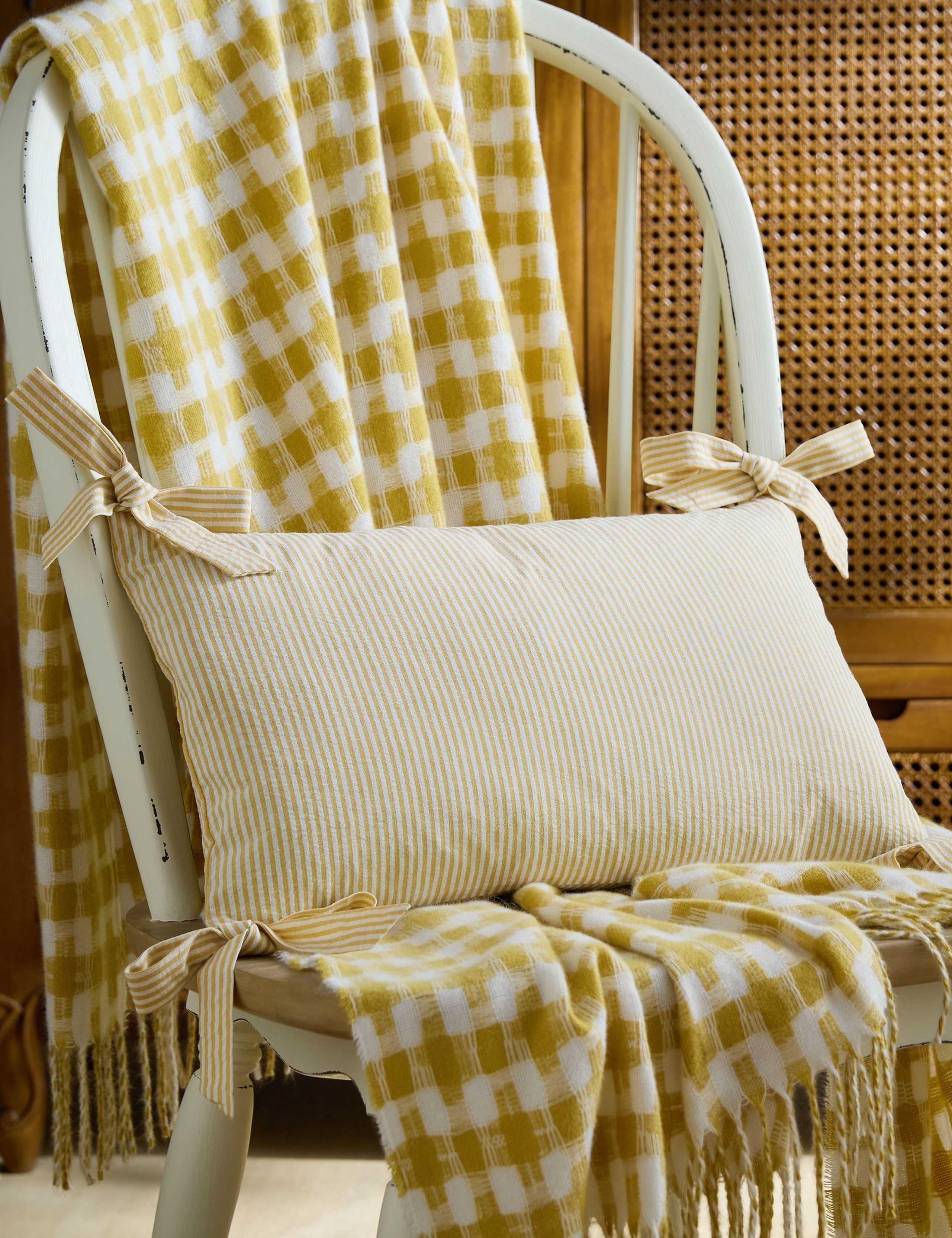 Cotton Rich Striped Bolster Cushion 1 of 5