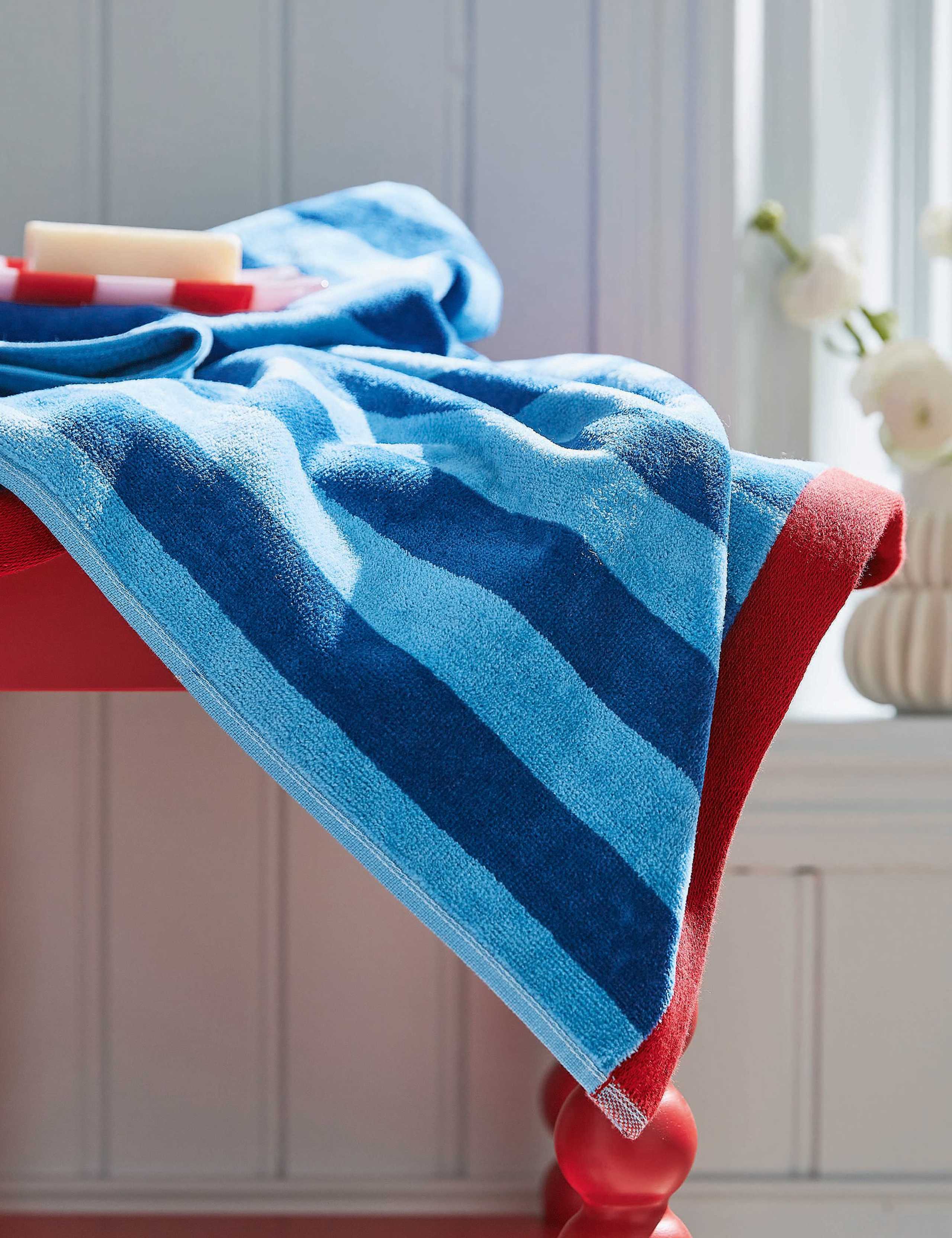Pure Cotton Shore Stripe Towel 1 of 2