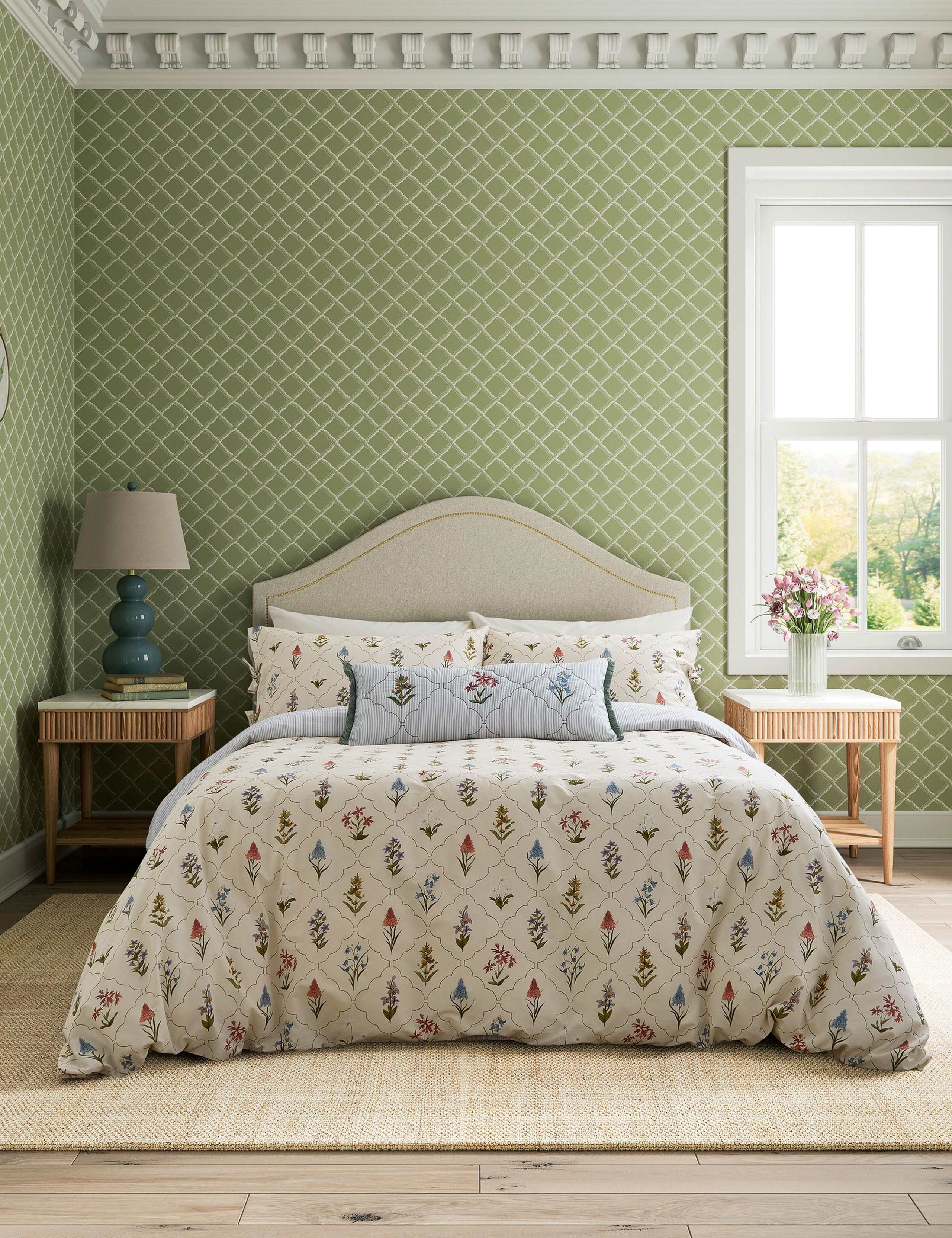Pure Cotton Spring Meadow Bedding Set 1 of 4