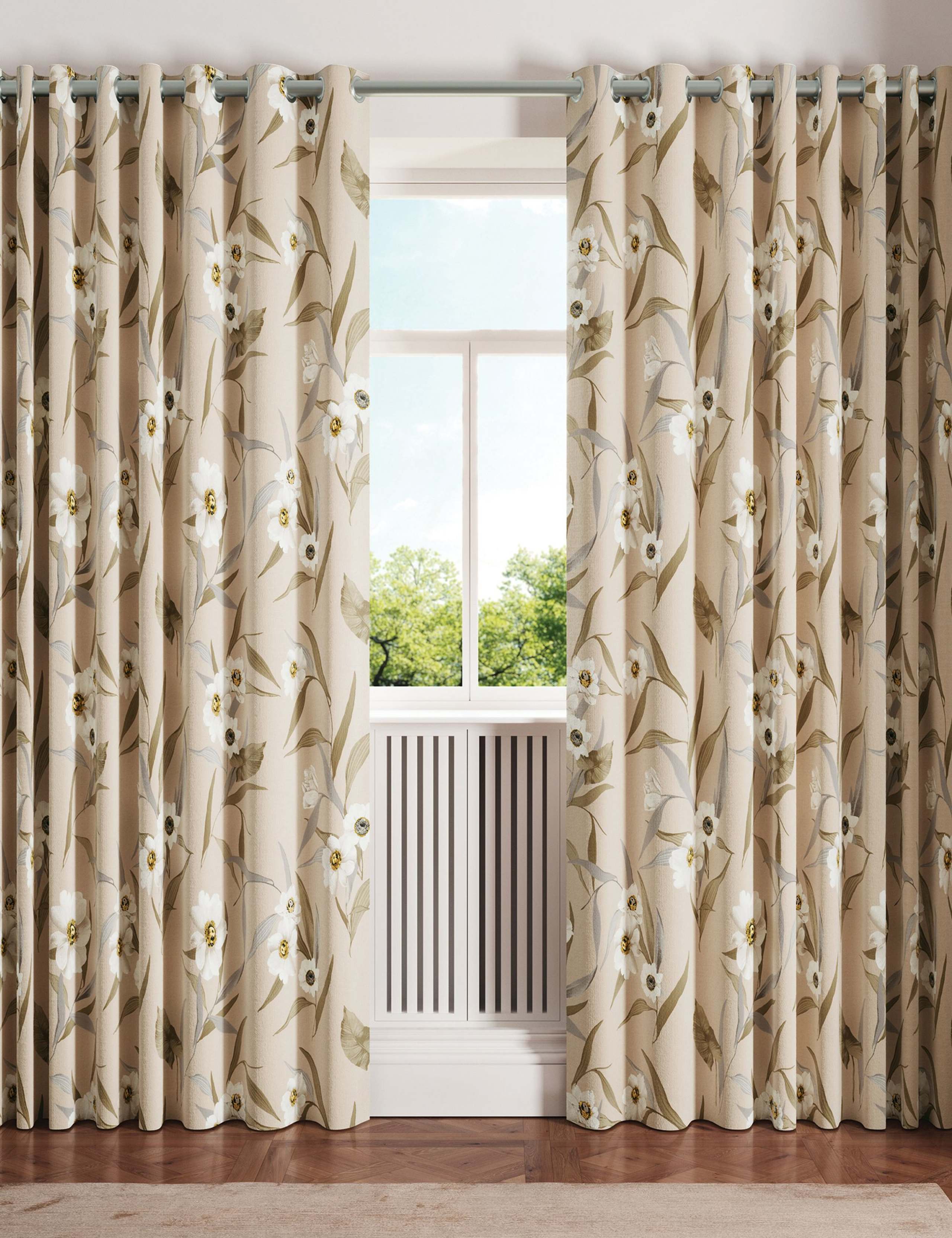 Cabana Lined Eyelet Curtains 2 of 4