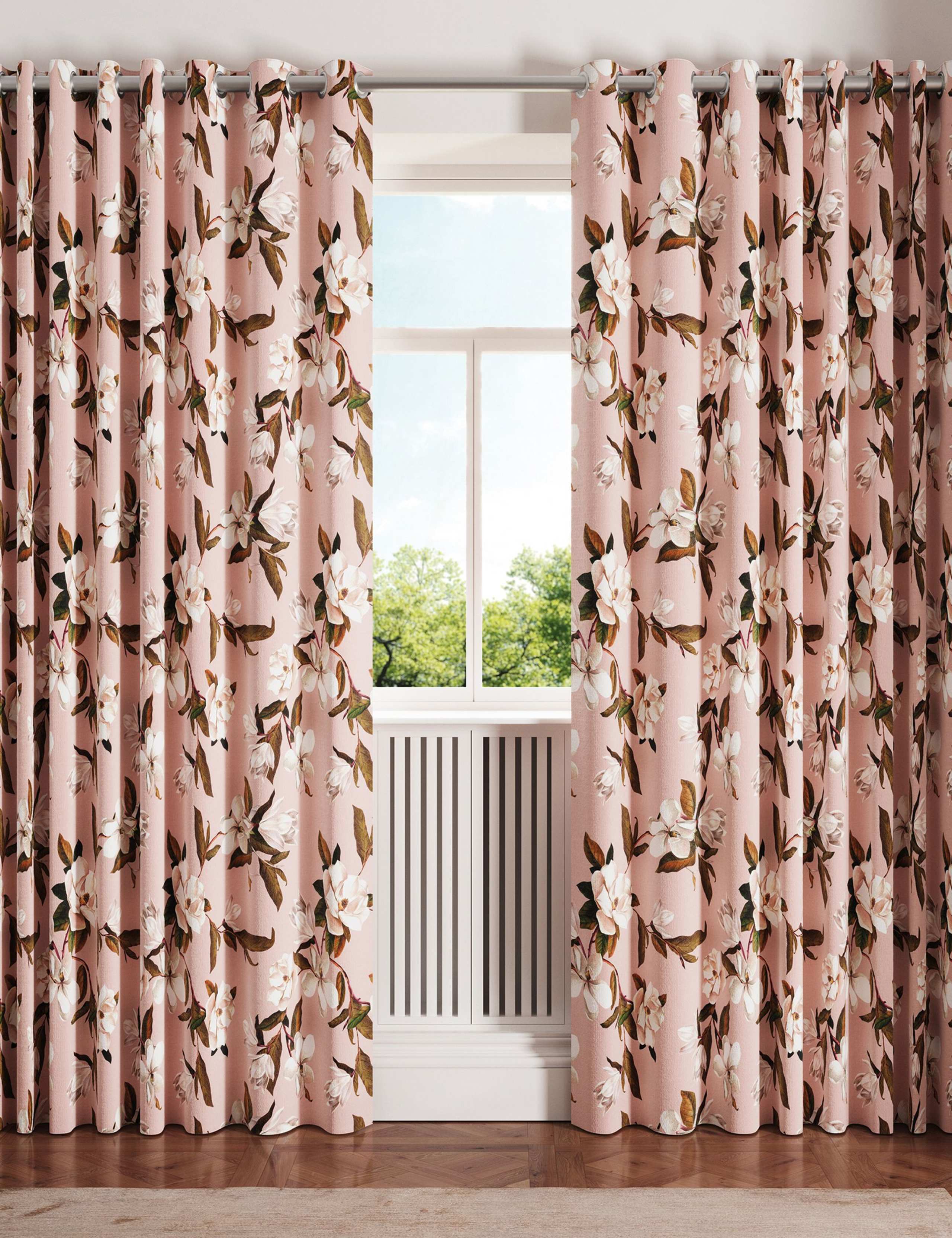 Opal Floral Lined Curtains 2 of 4