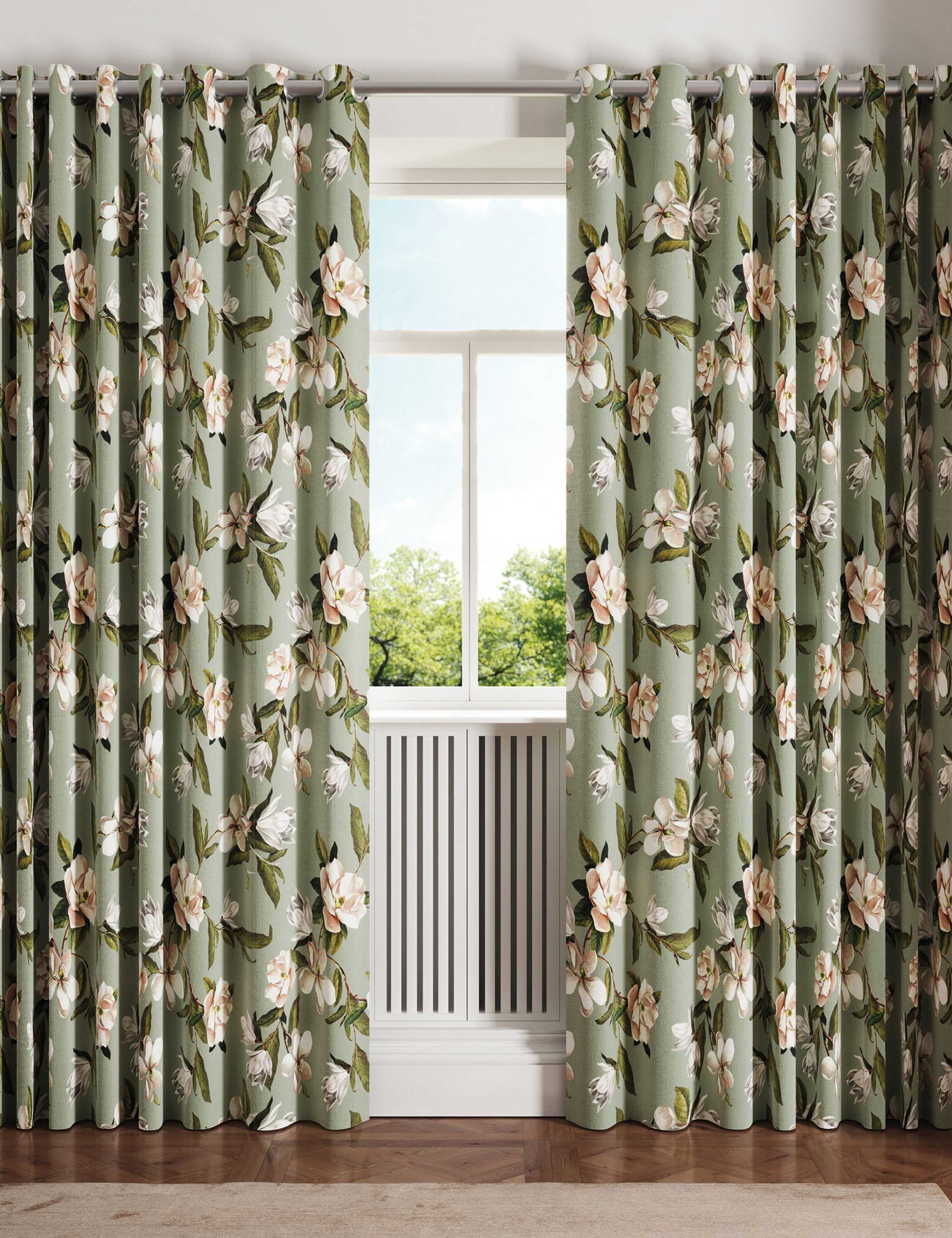 Opal Floral Lined Curtains 2 of 4