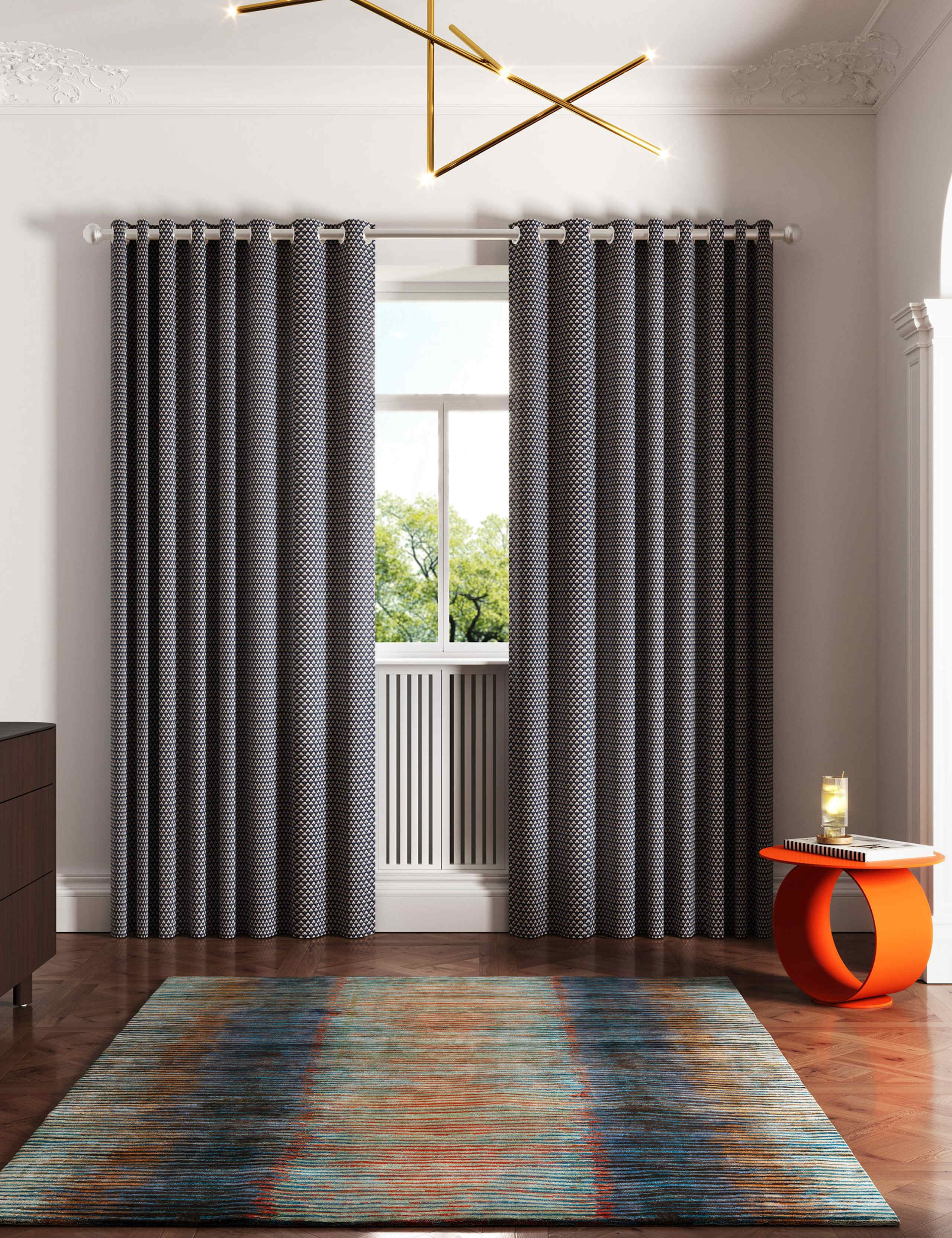 Palm Geo Lined Curtains 1 of 4