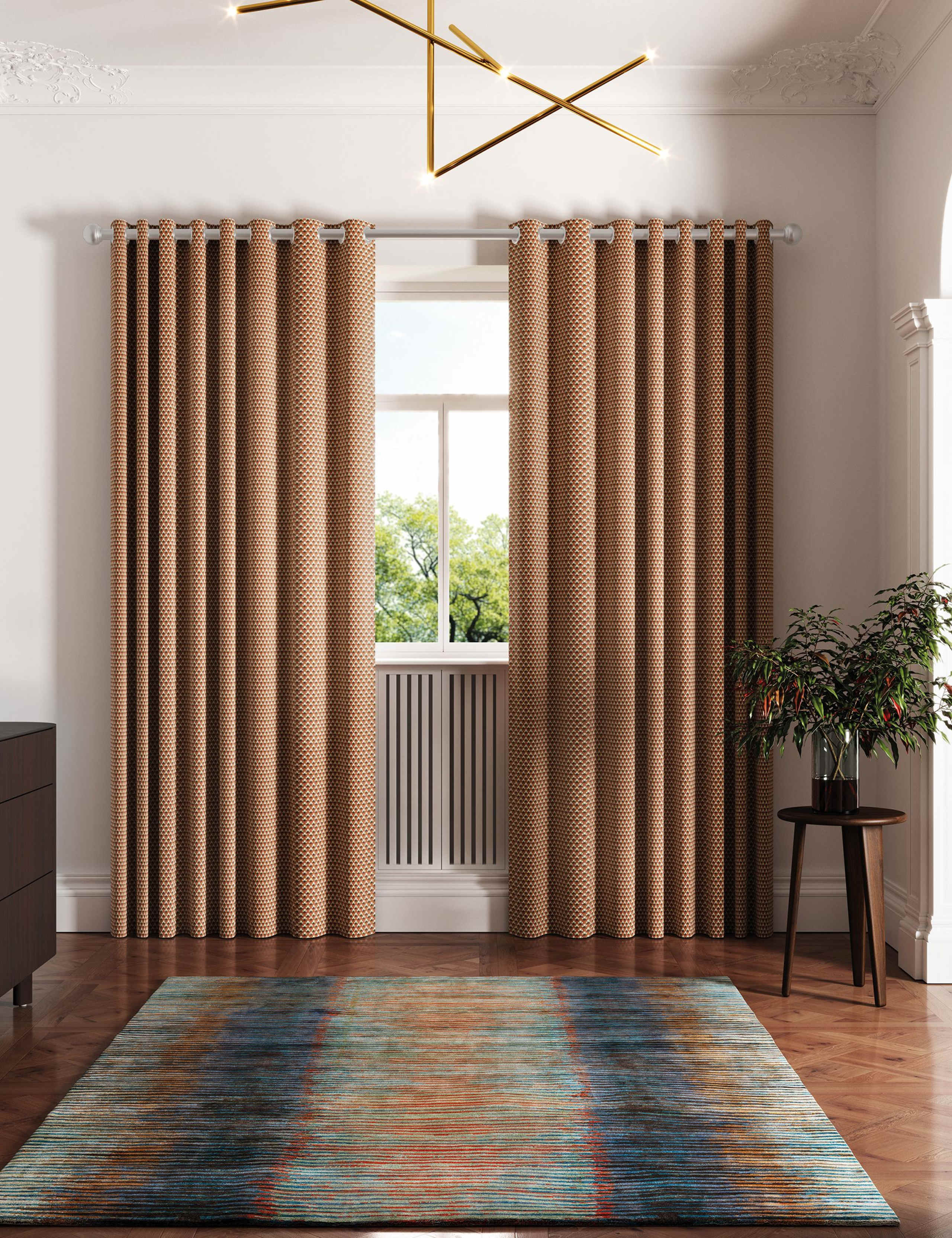 Palm Geo Lined Curtains 1 of 5