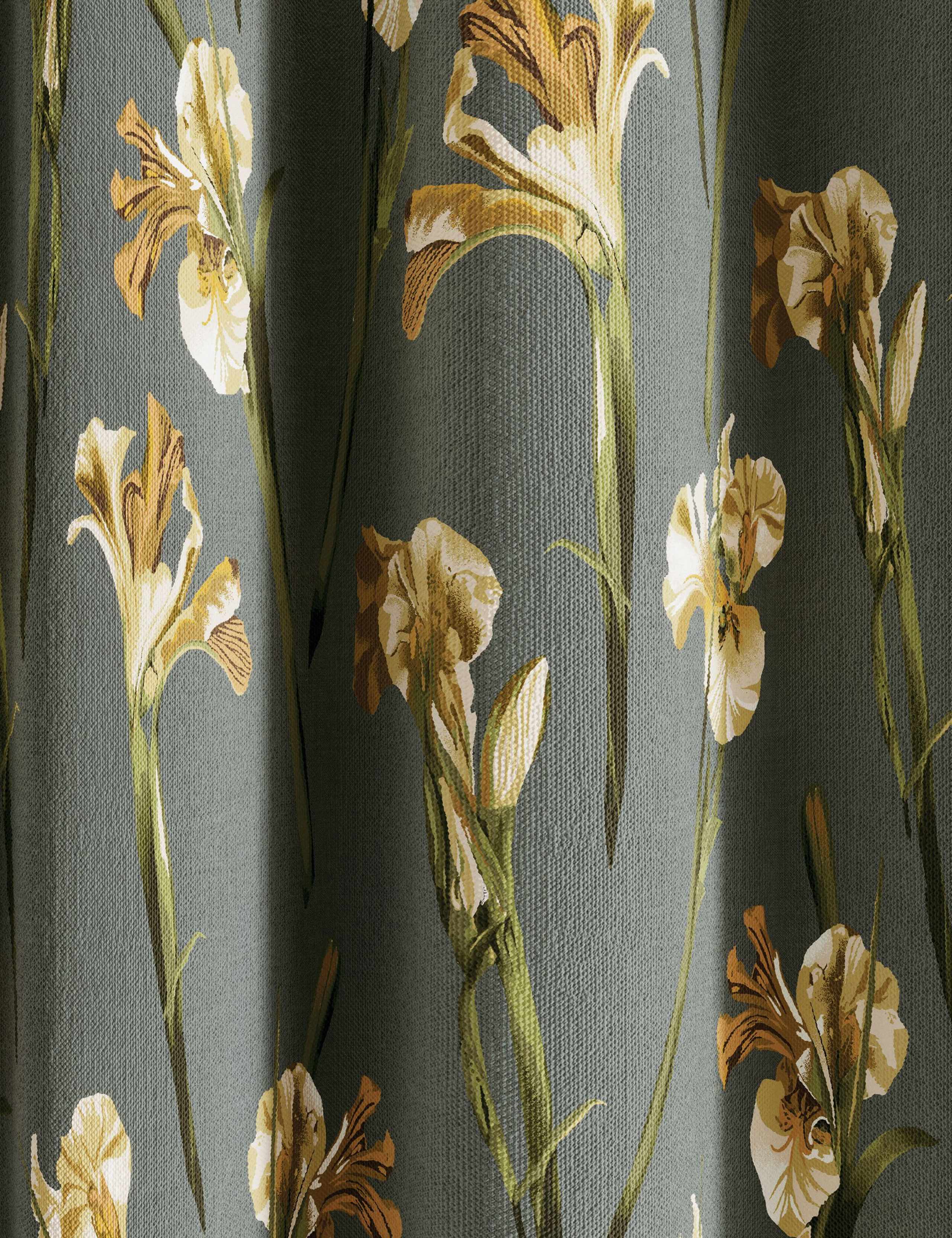 Wild Iris Lined Eyelet Curtains 4 of 4