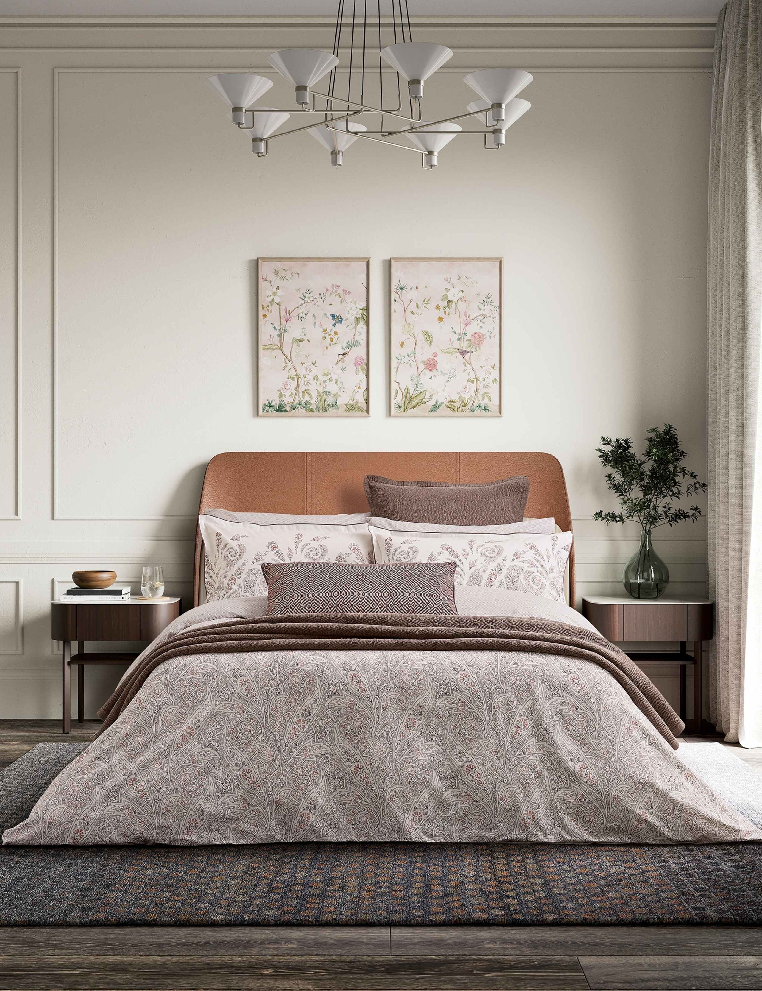 Pure Cotton Geometric Square Pillowcase 2 of 3
