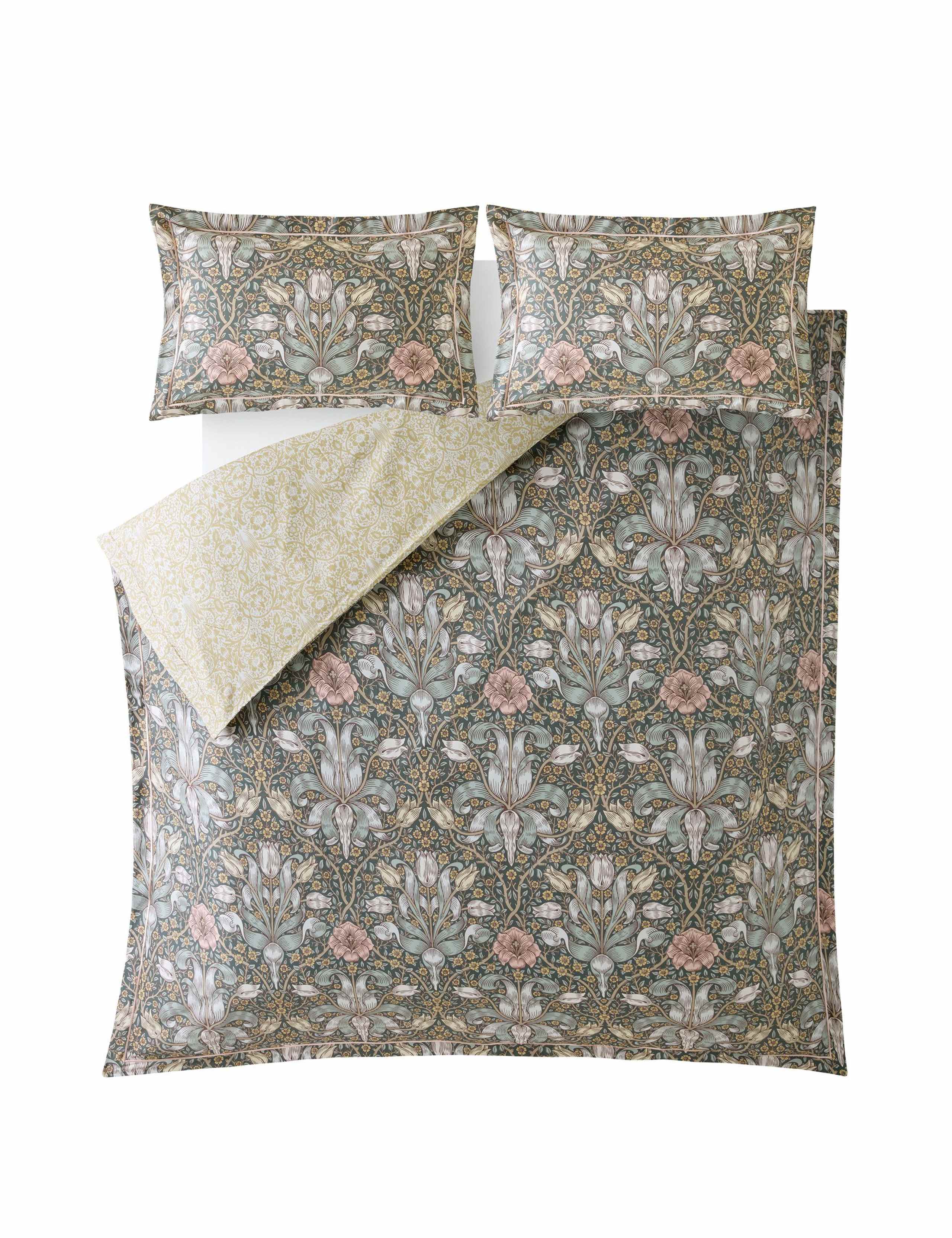 Pure Cotton Sateen Spring Thicket Bedding Set 2 of 9